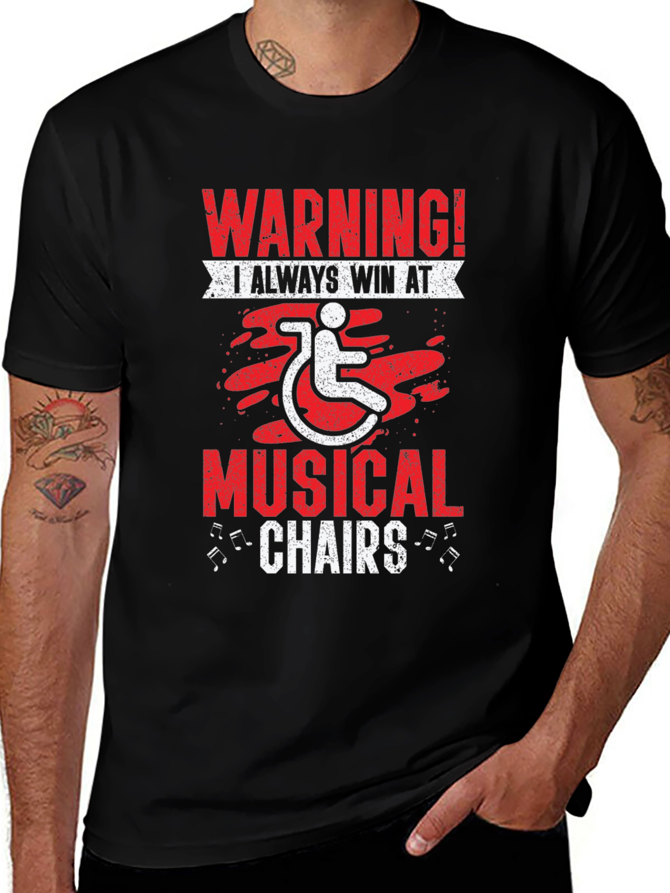 Variant 8 of Warning! Musical Chairs T-Shirt