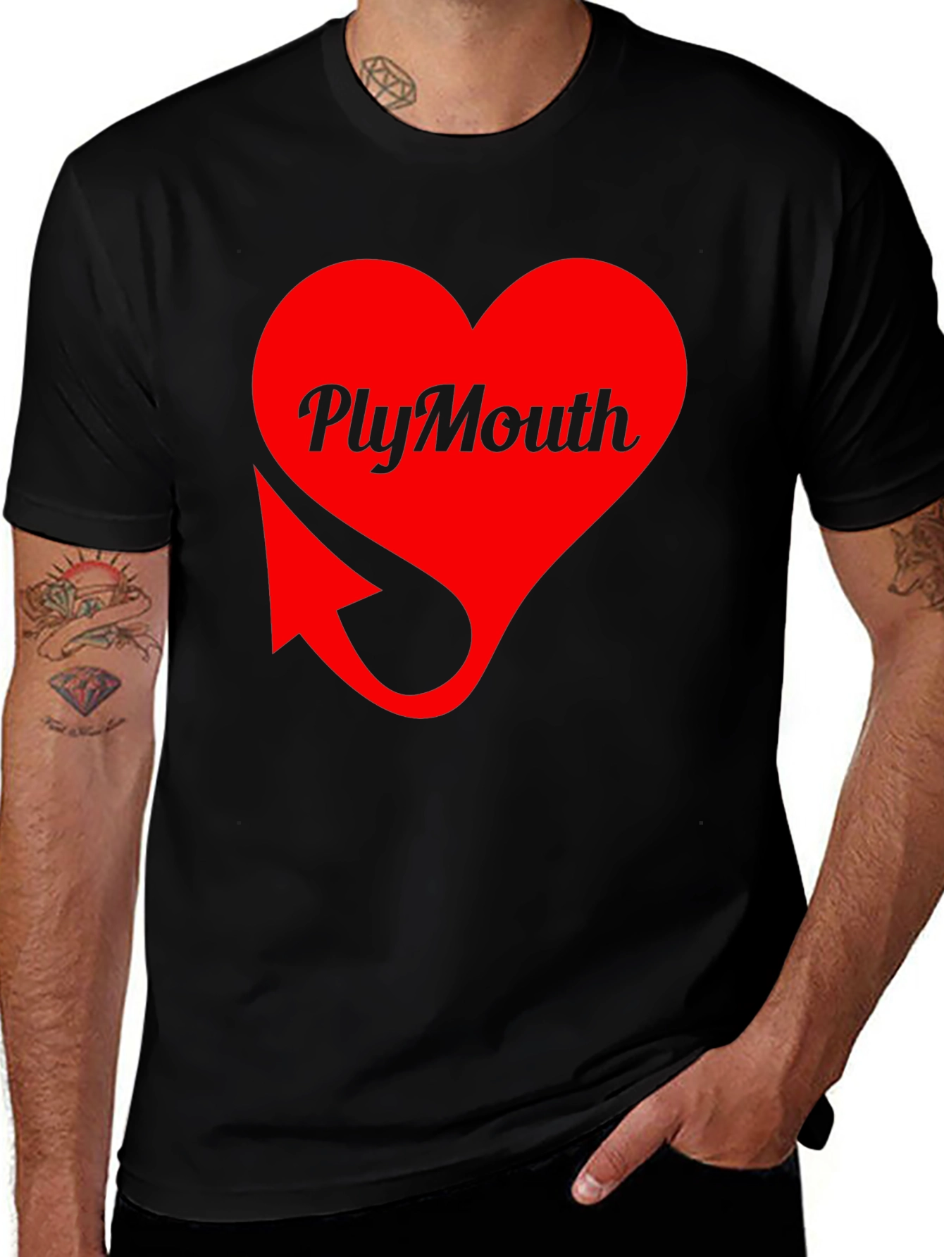 Plymouth Heart Arrow Graphic T-Shirt