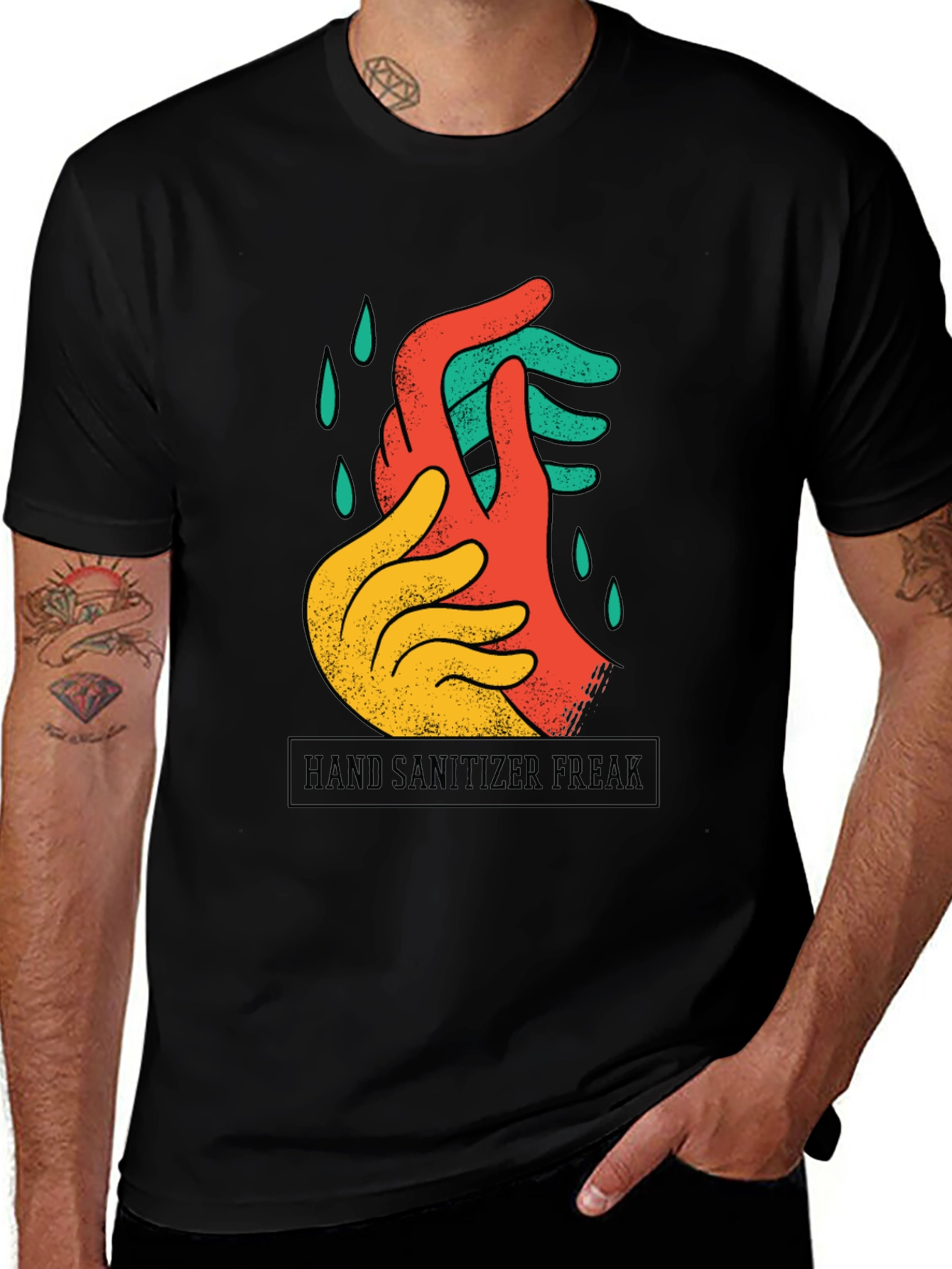 Variant 18 of Hand Sanitizer Freak T-Shirt - Artistic Graphic Tee