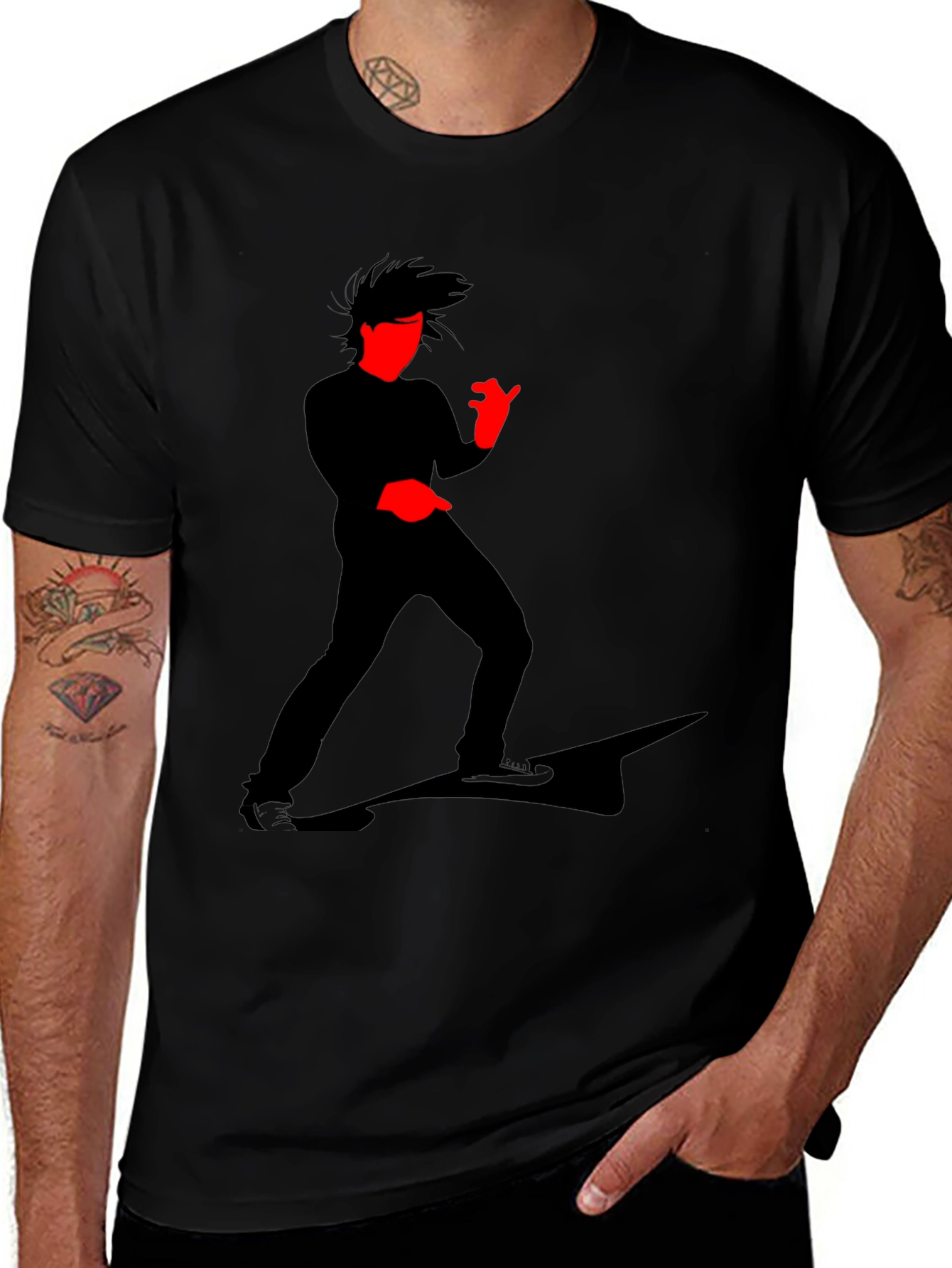 Variant 19 of Cool Graphic T-Shirt - Striking Silhouette Design