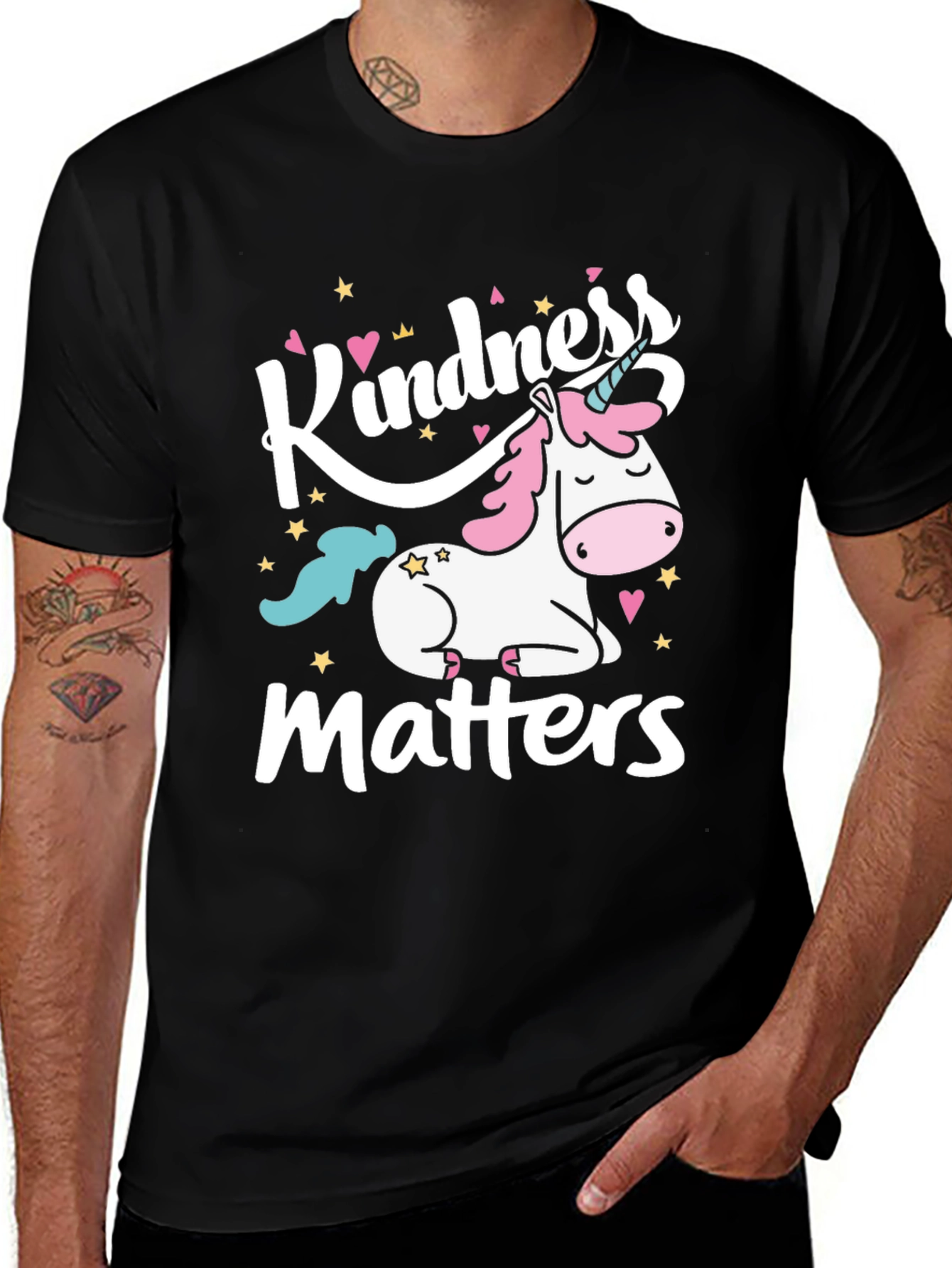 Variant 23 of Kindness Matters Unicorn Graphic Tee