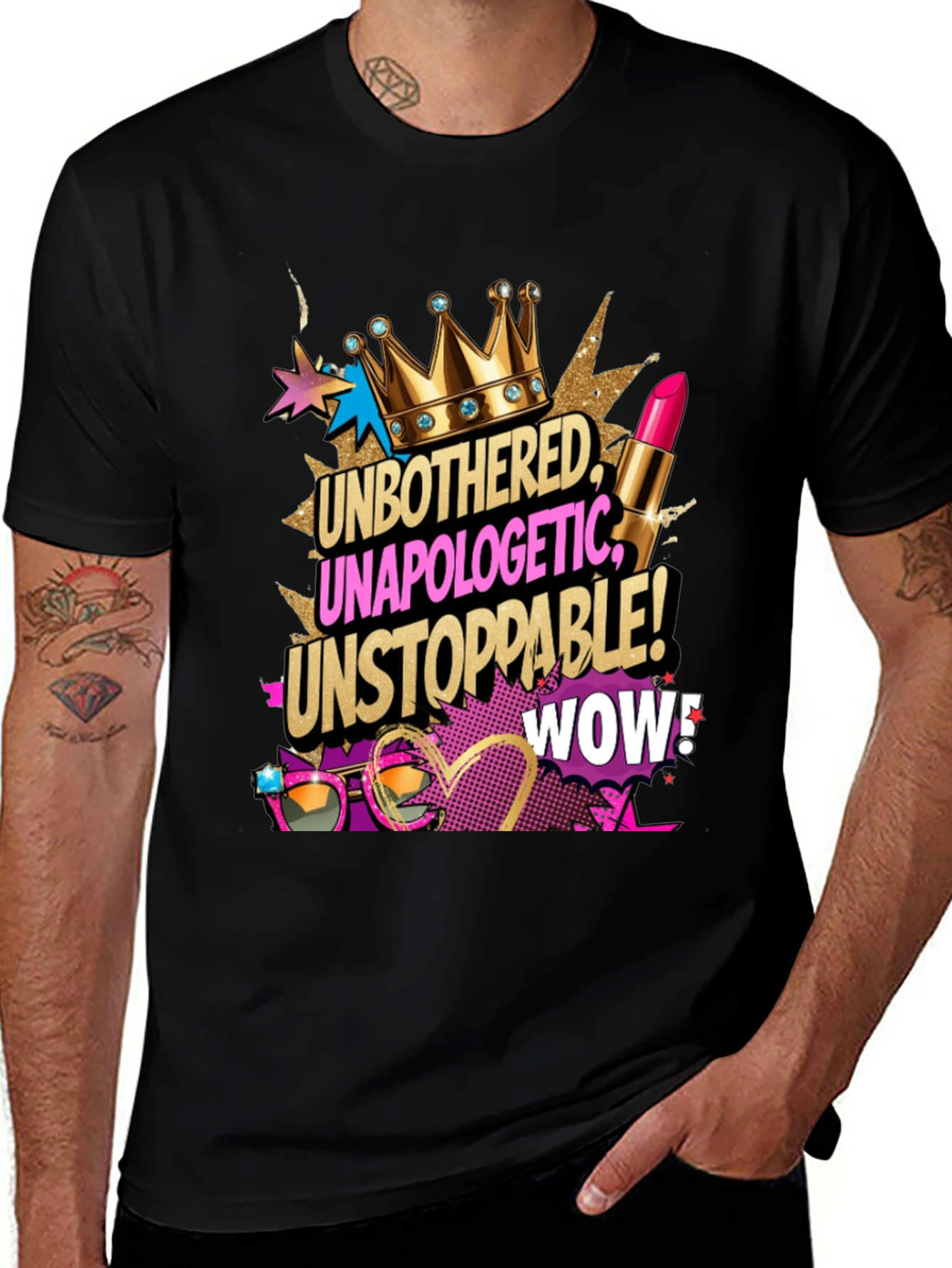 Variant 30 of Unbothered Unapologetic Tee - Black