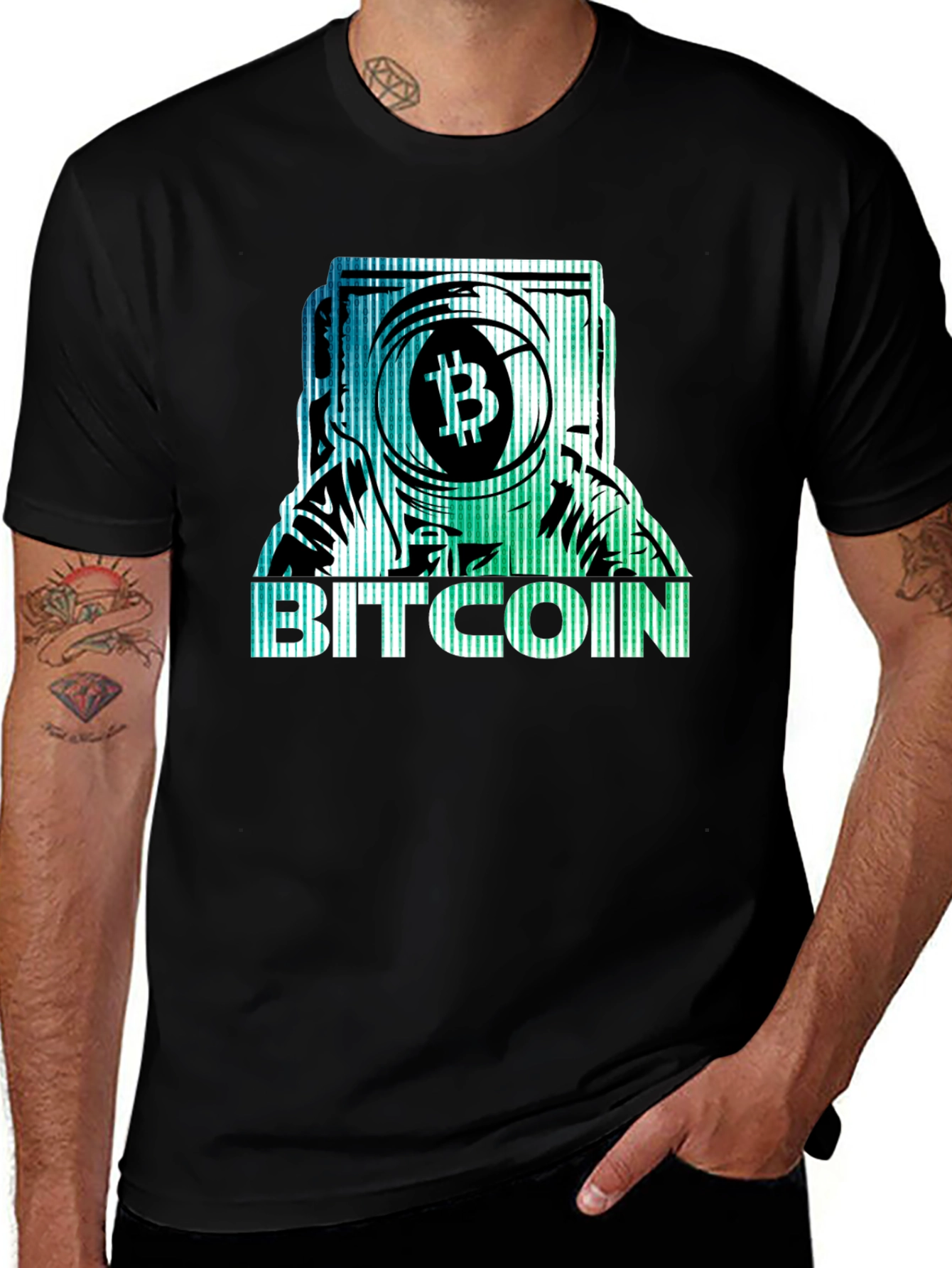 Bitcoin Astronaut Graphic T-Shirt - Crypto Fan Apparel