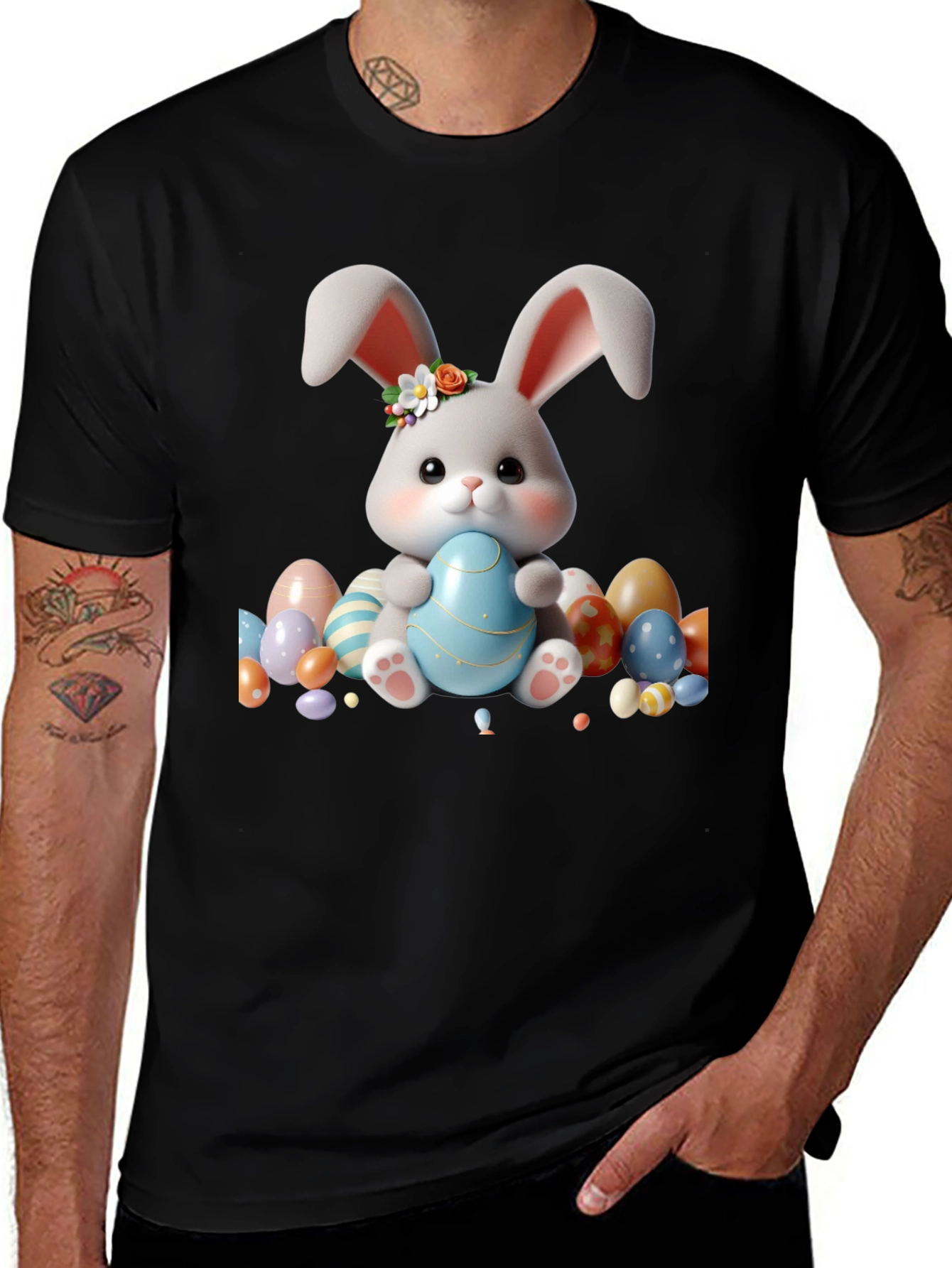 Variant 19 of Easter Bunny & Egg Graphic Tee