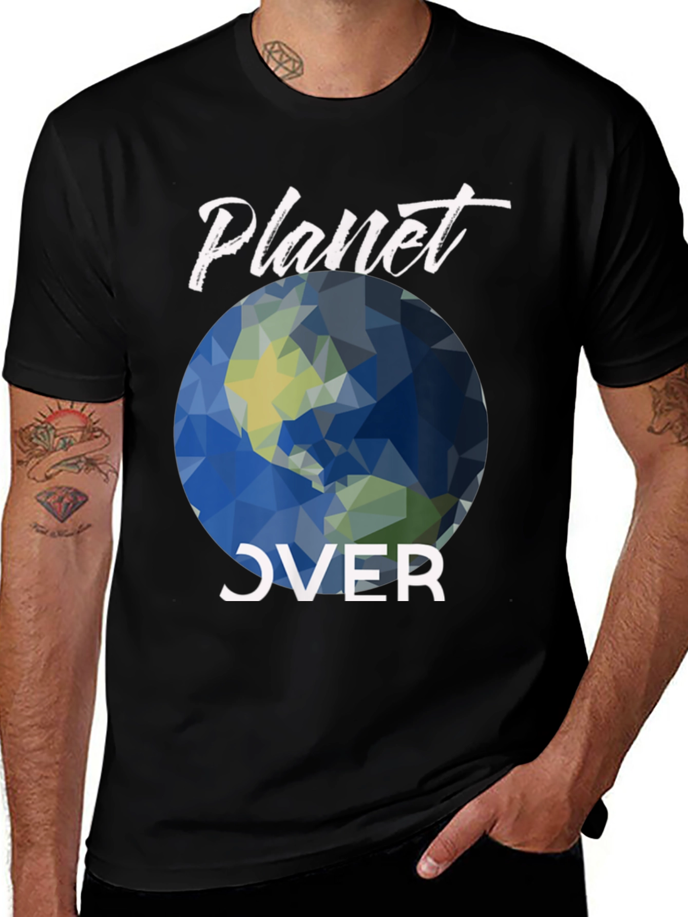 Variant 14 of Planet Over Graphic T-Shirt - Earth Design Tee