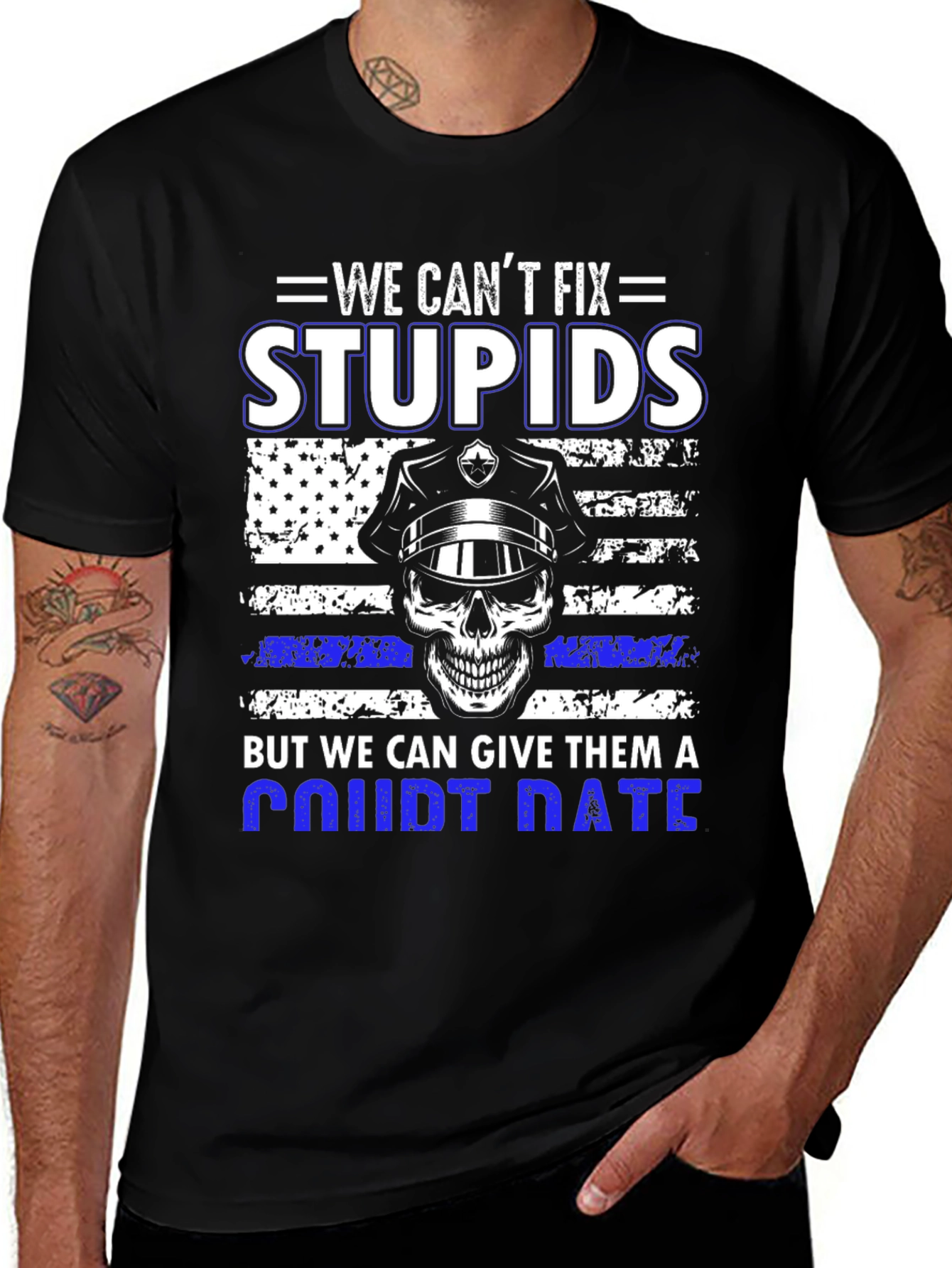 Variant 3 of We Can't Fix Stupid T-Shirt
