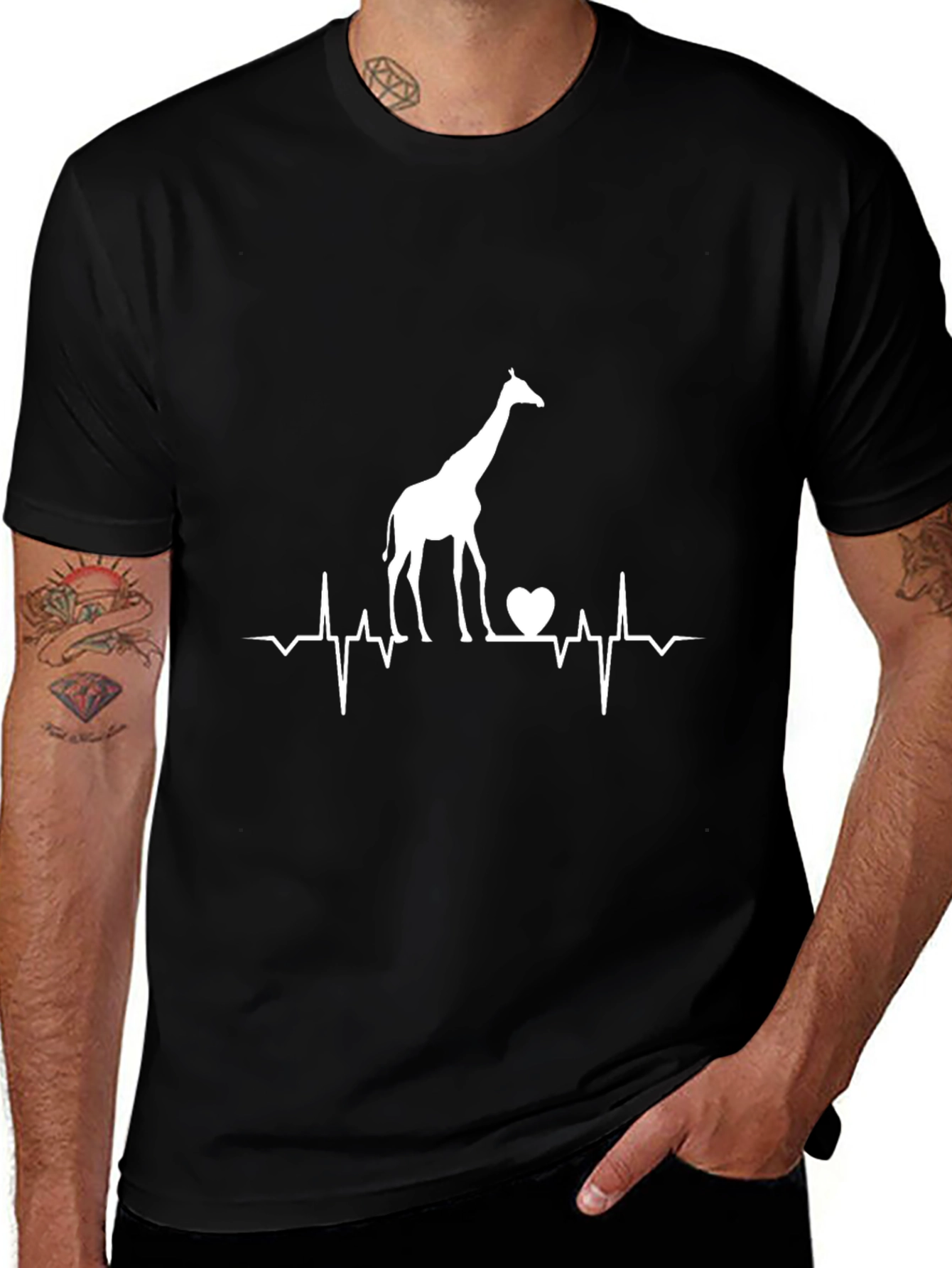 Variant 17 of Giraffe Heartbeat T-Shirt