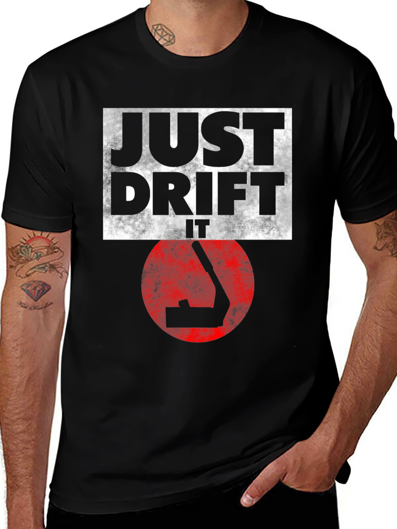 Variant 14 of Just Drift It Black Graphic Tee