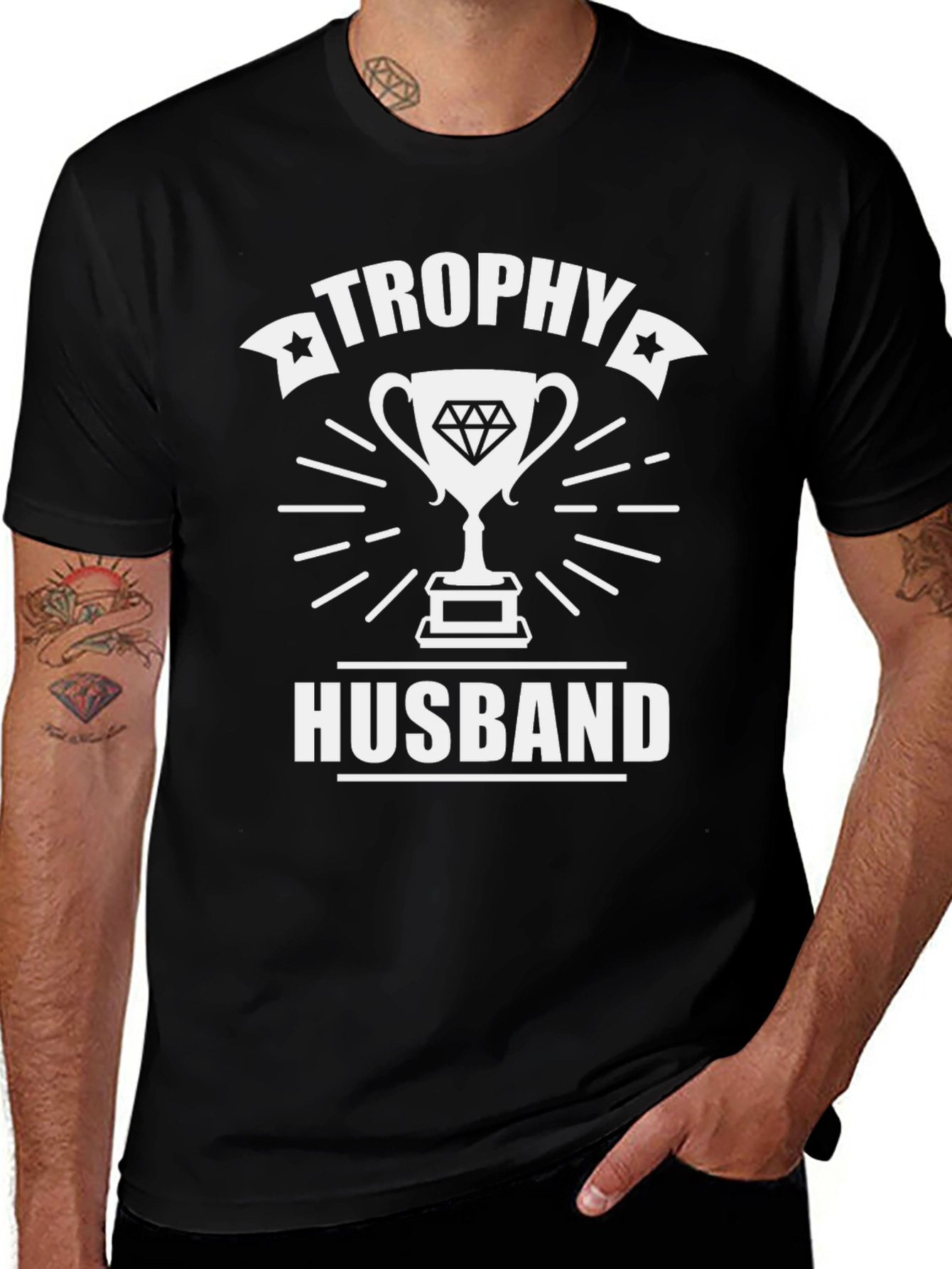 Trophy Husband Black Graphic Tee
