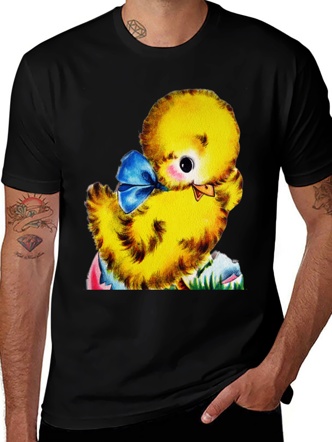 Variant 5 of Cute Chick Graphic Tee - Soft Cotton Comfort