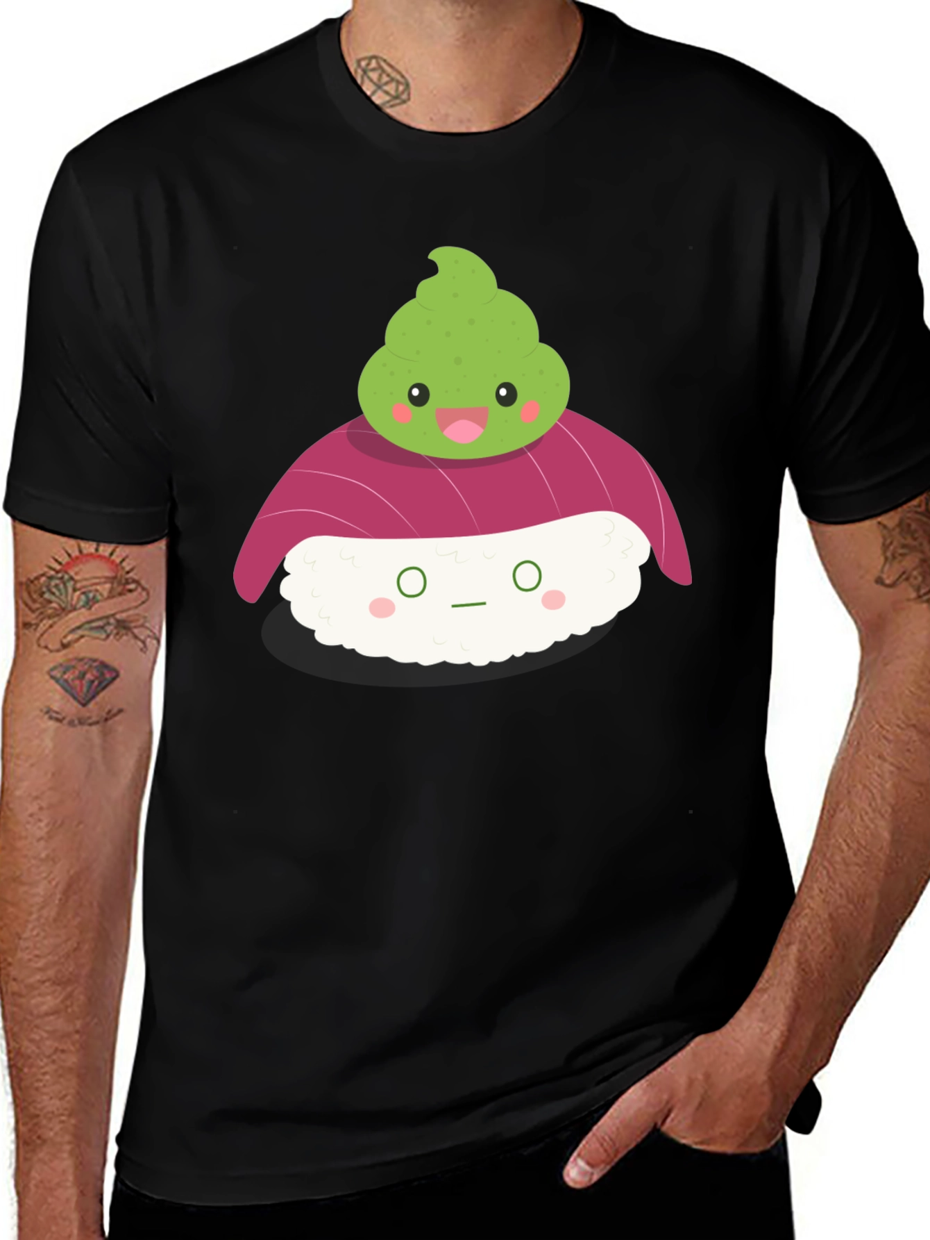 Variant 19 of Sushi & Wasabi Kawaii Graphic T-Shirt