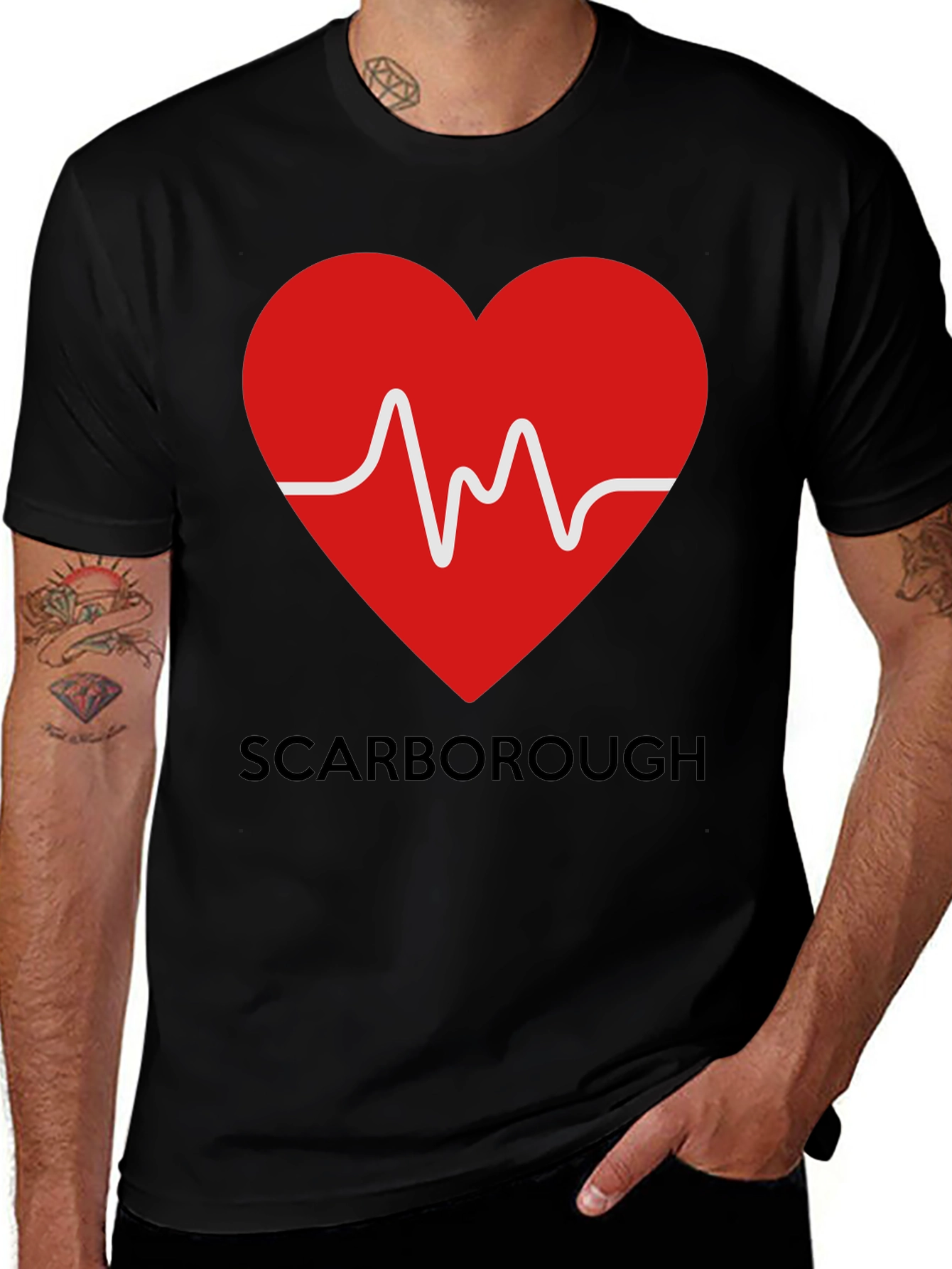 Scarborough Heartbeat Graphic T-Shirt - Black