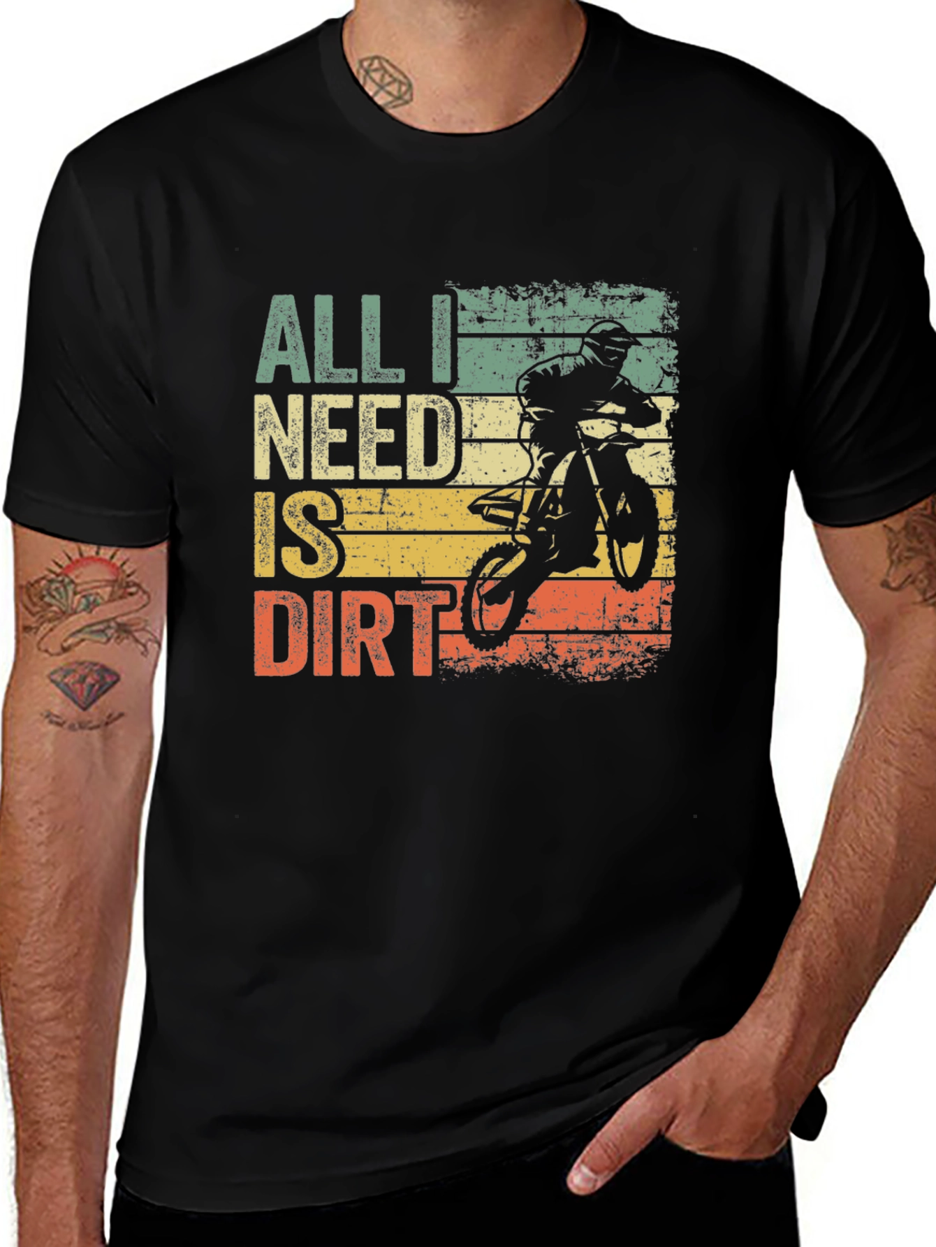 Variant 9 of All I Need Is Dirt T-Shirt - Motocross Bike