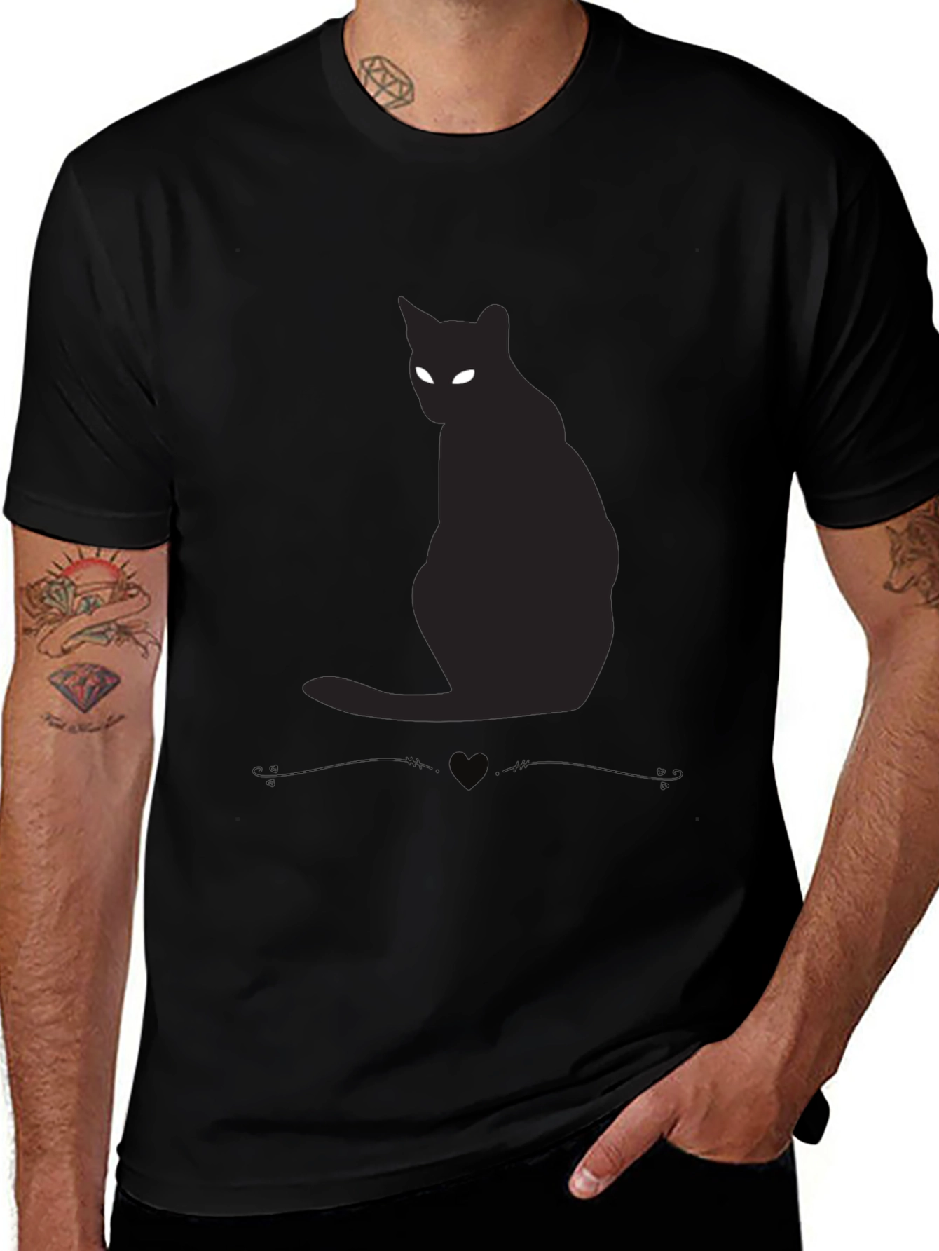 Variant 20 of Black Cat Graphic T-Shirt