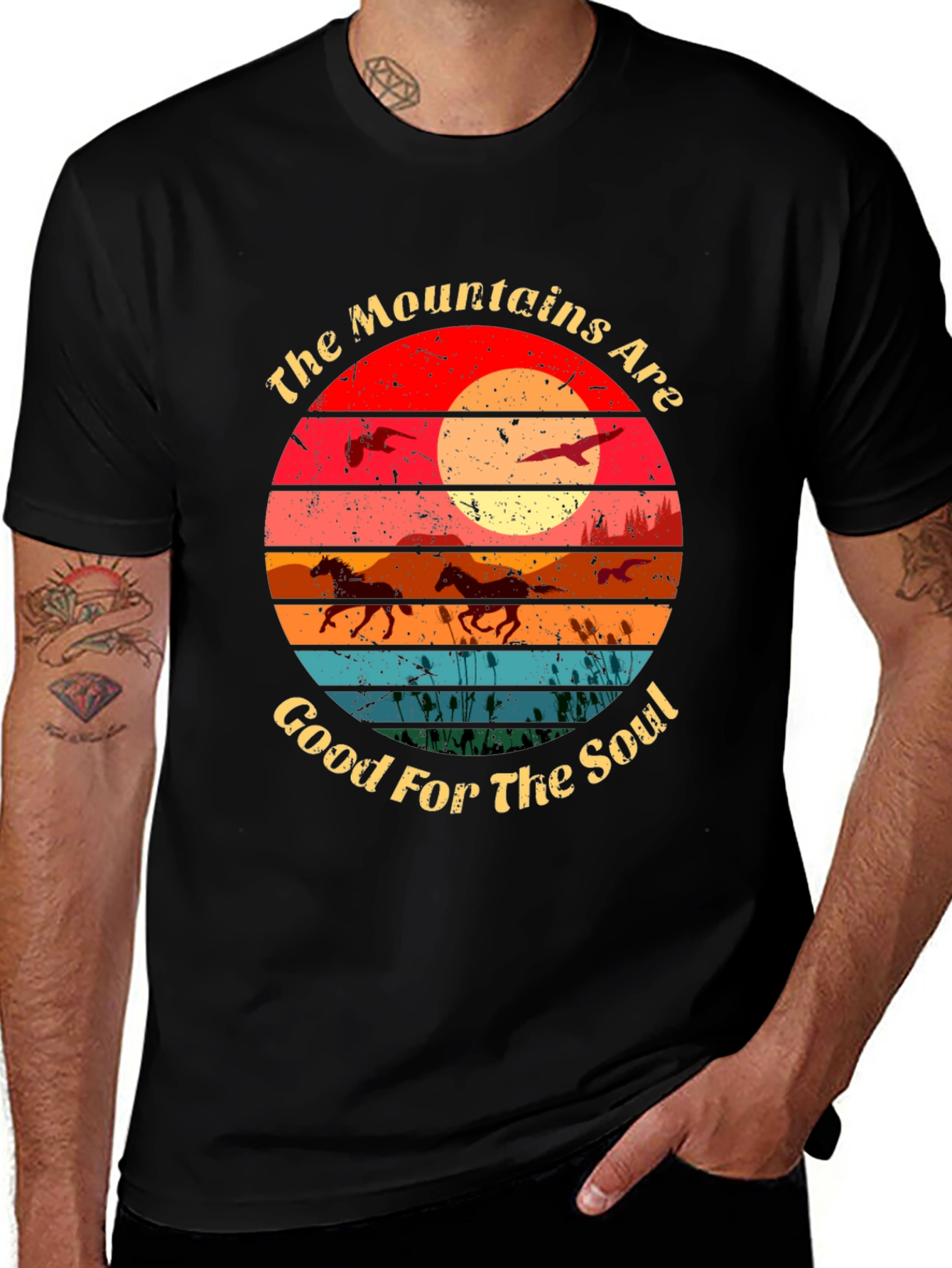 Variant 13 of Mountains Are Good for The Soul Graphic Tee