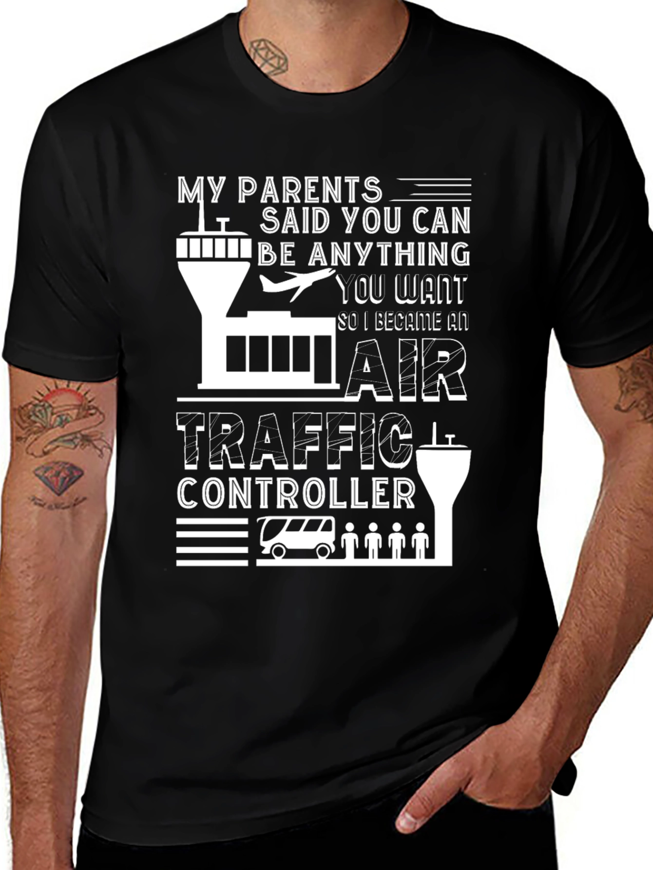 Variant 13 of Air Traffic Controller Graphic Tee - Aviation Gift