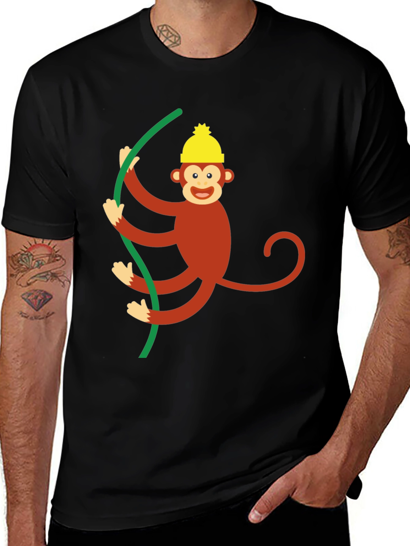 Variant 12 of Monkeying Around Graphic Tee - Funny Cartoon Monkey Shirt