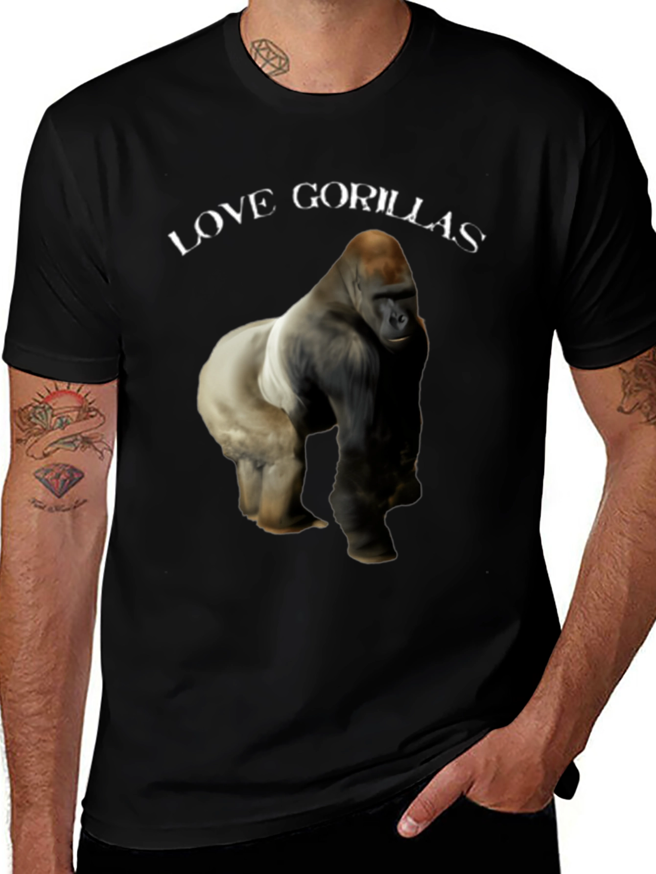 Variant 16 of Love Gorillas Black T-Shirt