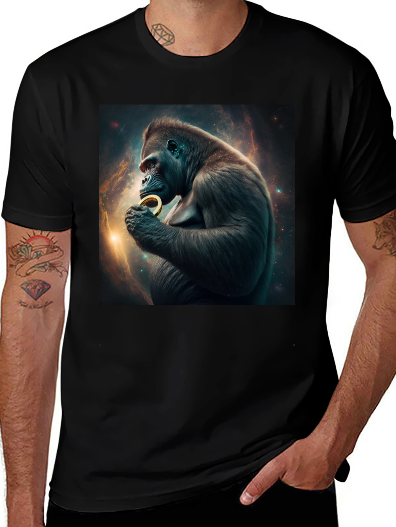 Variant 28 of Gorilla Astronaut T-Shirt - Cool Space Ape Design