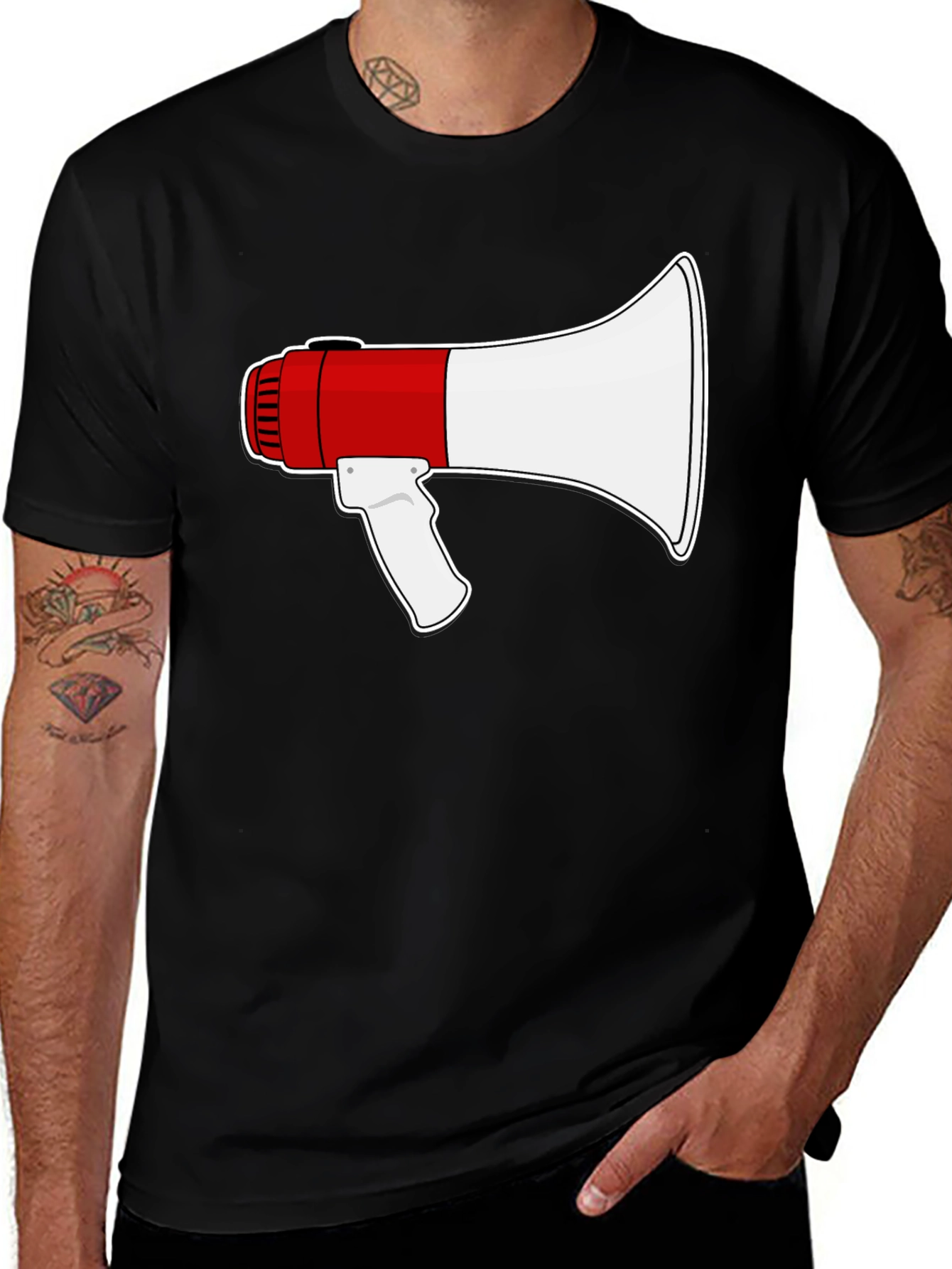 Variant 24 of Megaphone Graphic T-Shirt - Loud & Proud Style