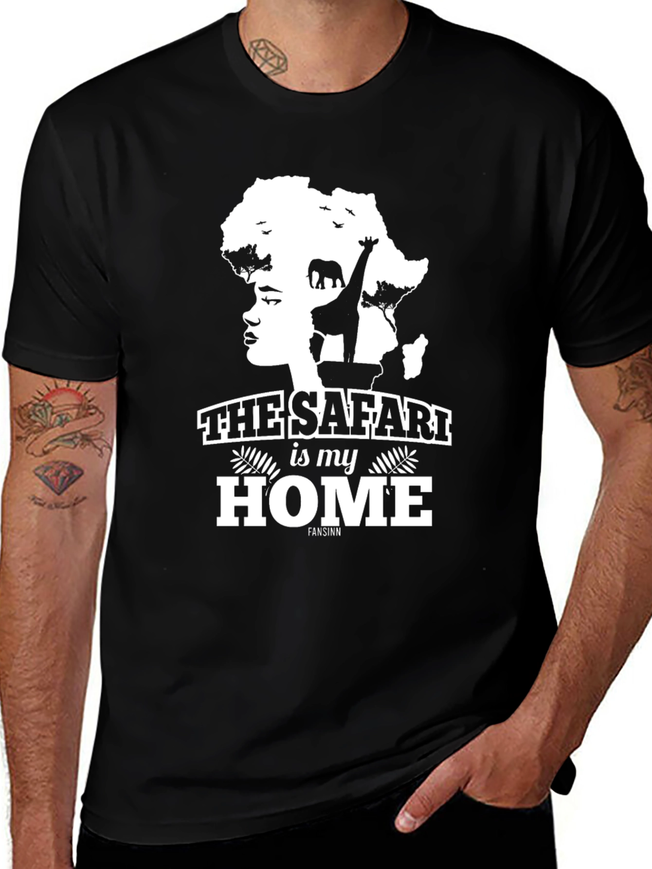 Variant 27 of Safari is My Home Graphic Print Tee