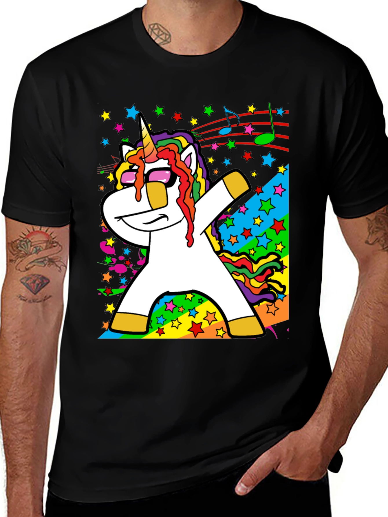 Variant 14 of Dabbing Unicorn Graphic Tee