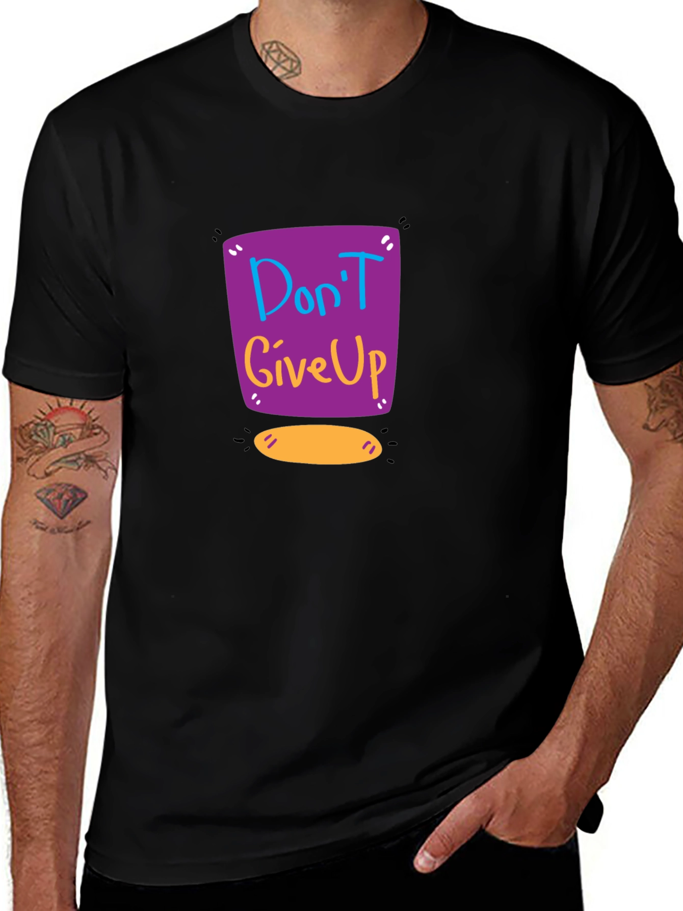 Don't Give Up Graphic Tee - Motivational T-Shirt
