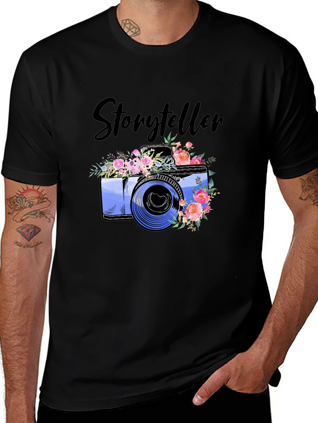 Variant 25 of Storyteller Camera Floral Graphic T-Shirt