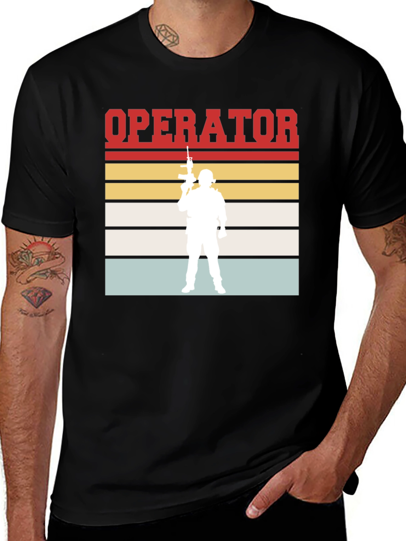 Variant 25 of Operator Graphic Tee - Military Style T-Shirt