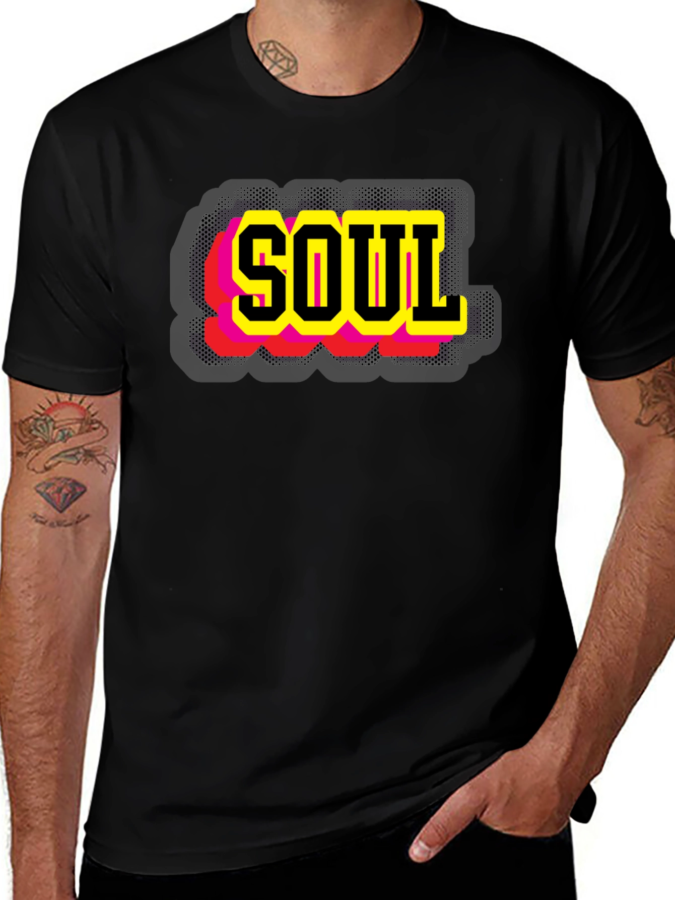 Variant 8 of Soul Graphic Black T-Shirt