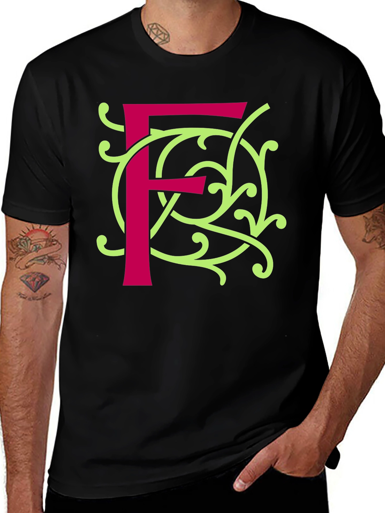 Variant 28 of Letter F Graphic Tee - Unique Design
