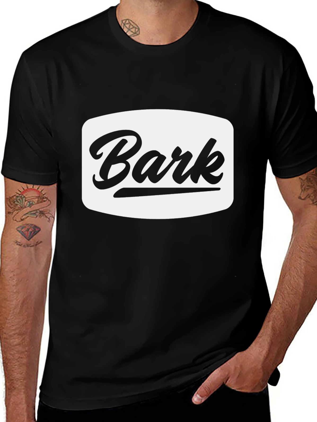Variant 26 of Bark Graphic Tee - Men's Black Cotton T-Shirt