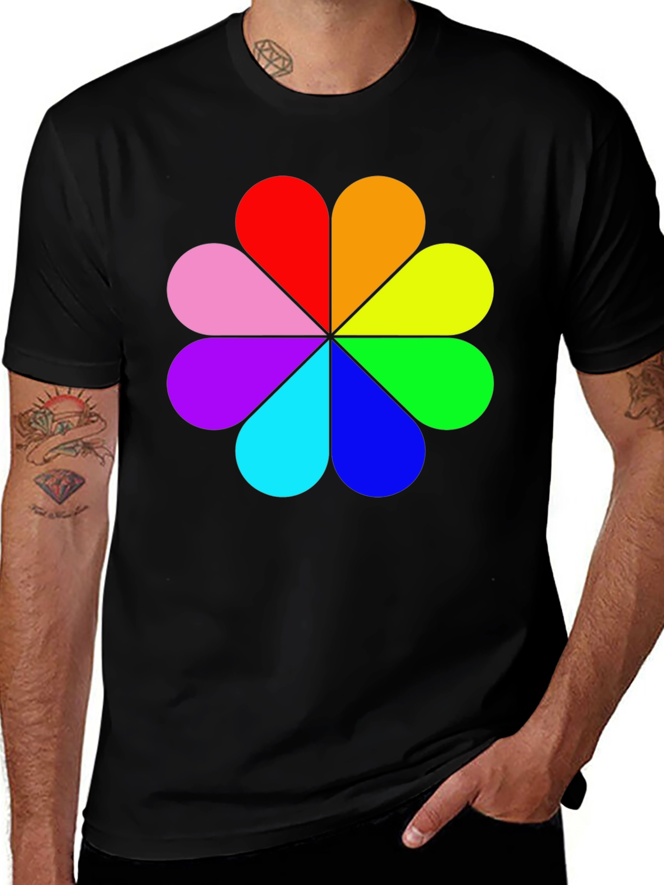 Variant 25 of Rainbow Flower Power T-Shirt