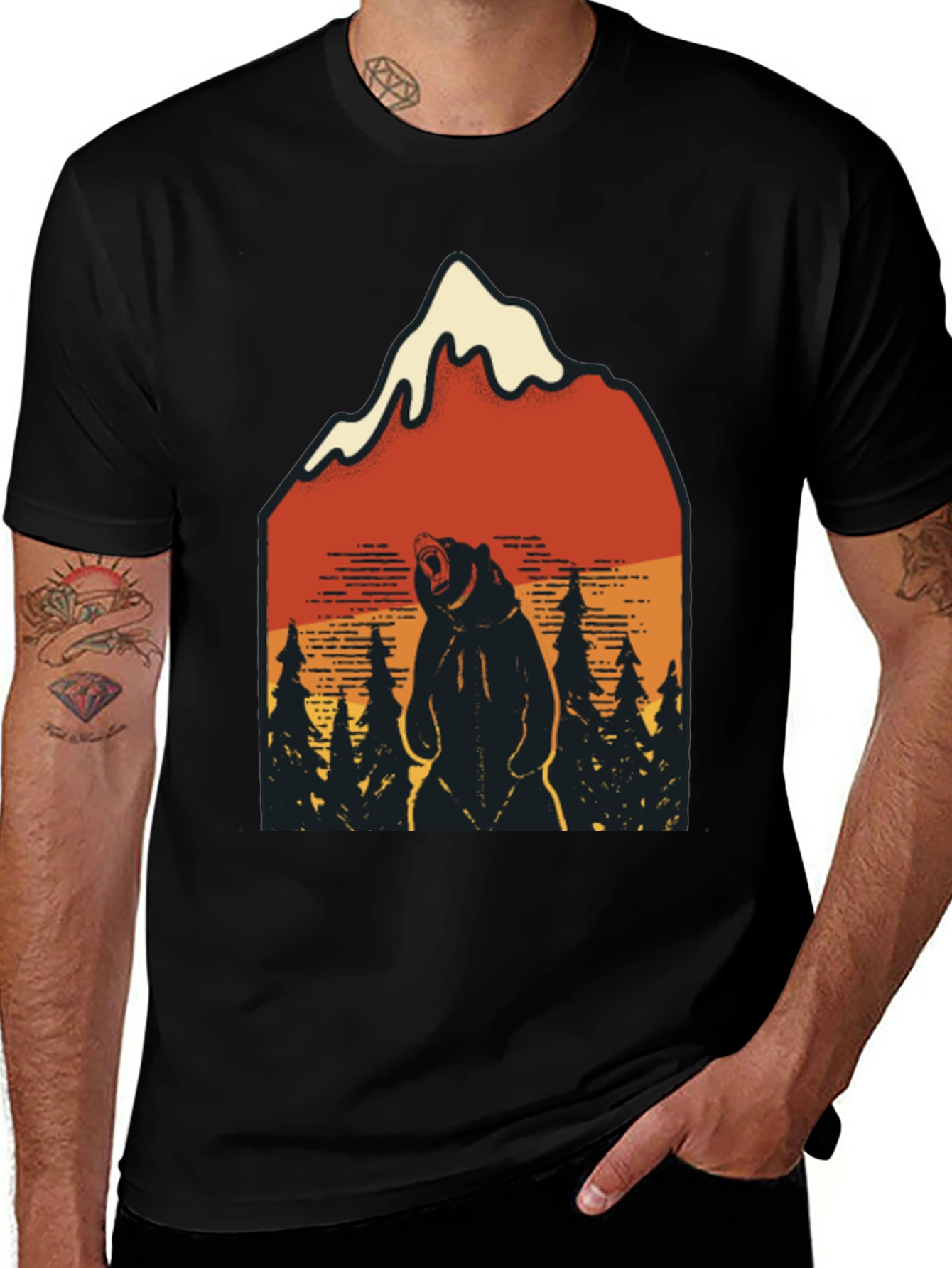 Variant 17 of Bear Mountain Graphic Tee - Nature Adventure Shirt