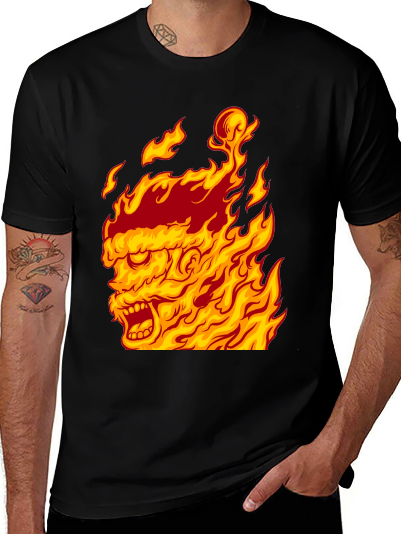 Variant 3 of Fiery Graphic Tee - Burning Man Design