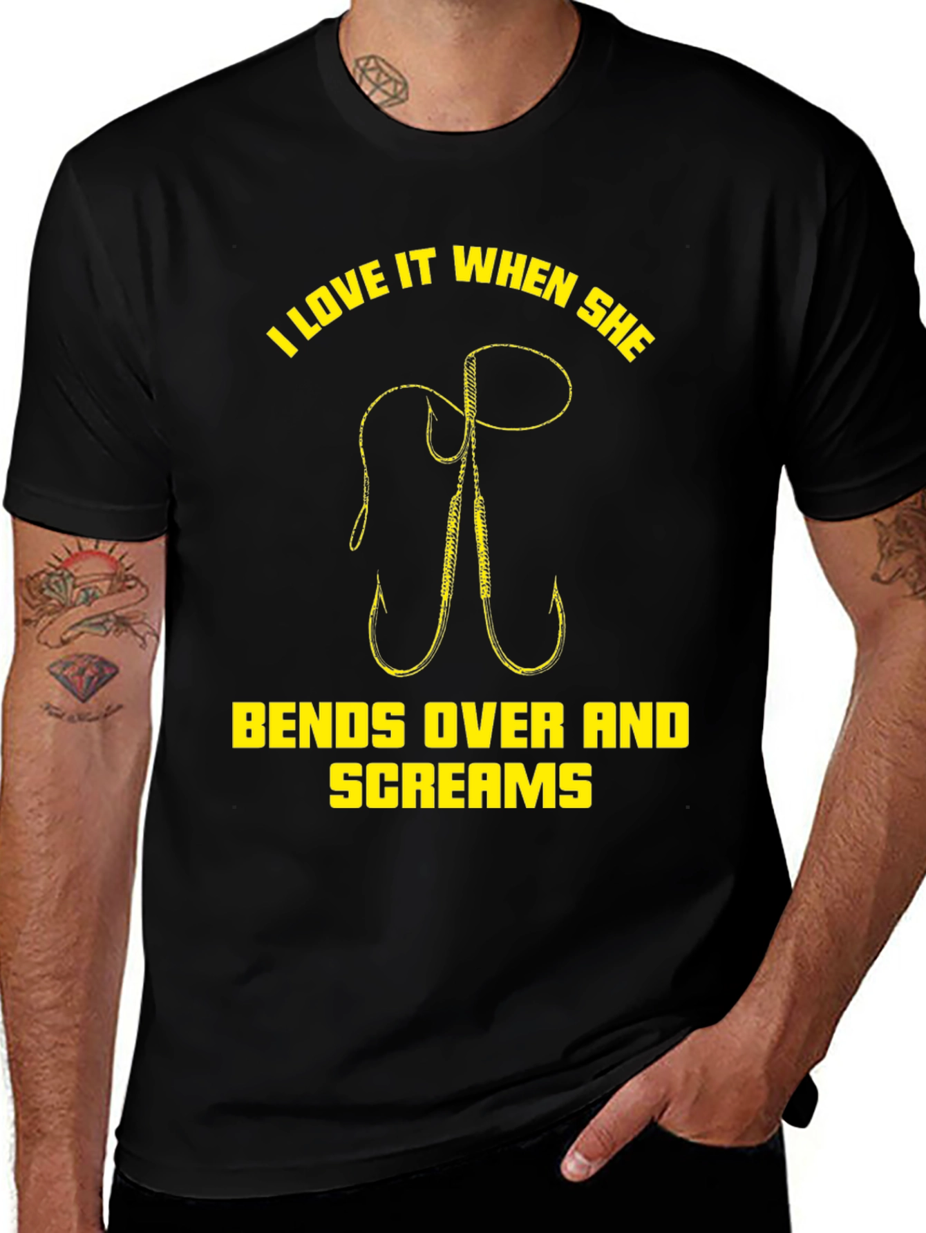 Variant 4 of I Love It When She Bends Over Fishing T-Shirt
