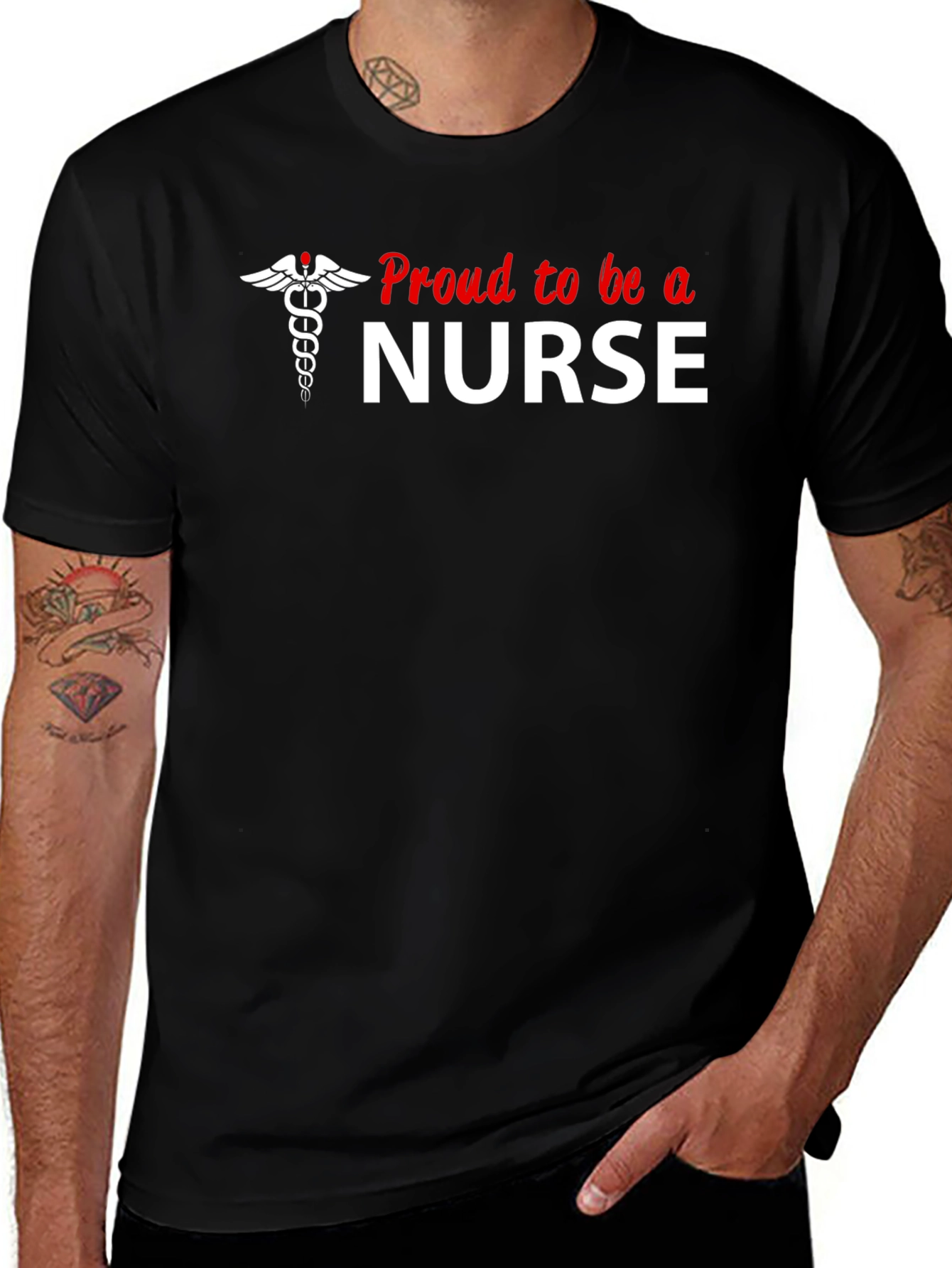 Variant 5 of Proud to be a Nurse Graphic T-Shirt