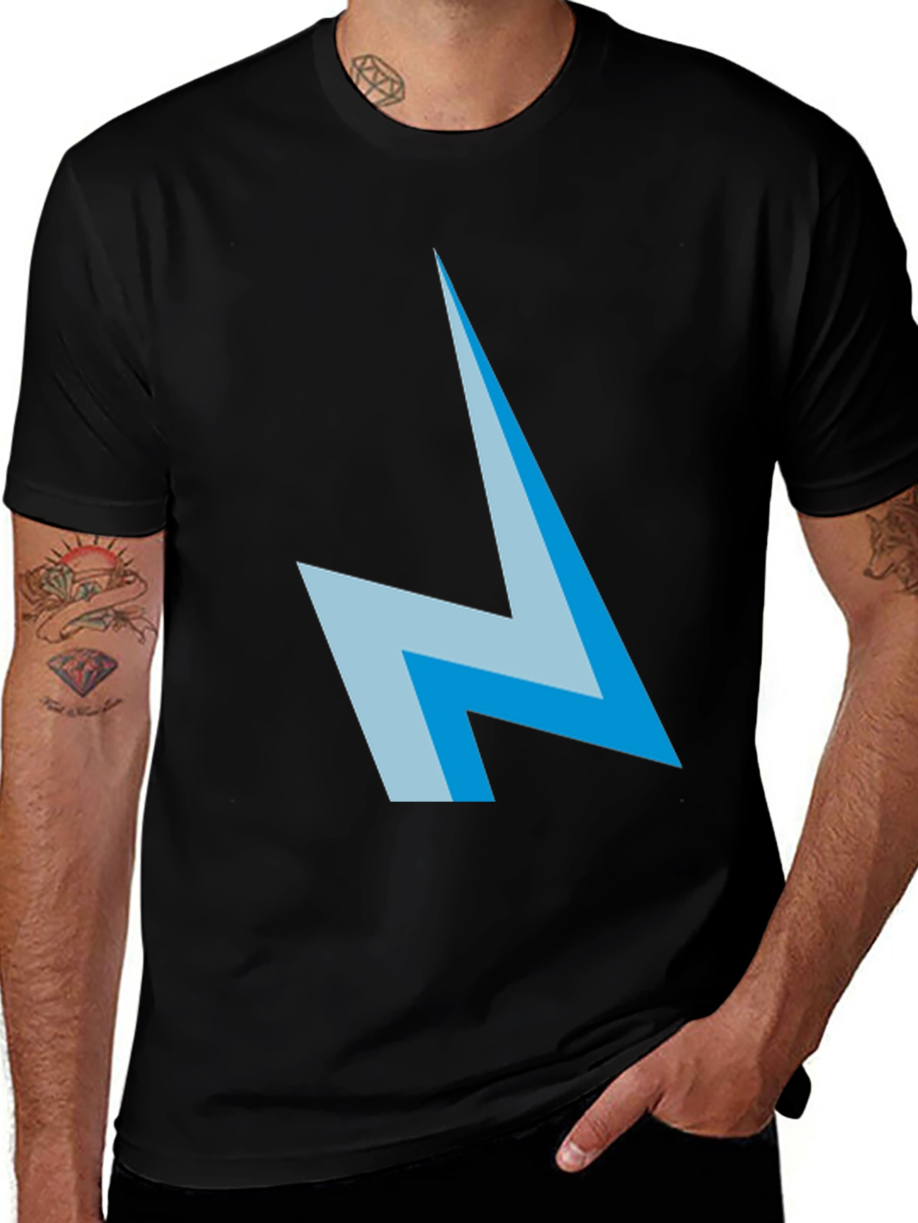 Variant 2 of Lightning Bolt Graphic Tee - Stylish Mens T-Shirt