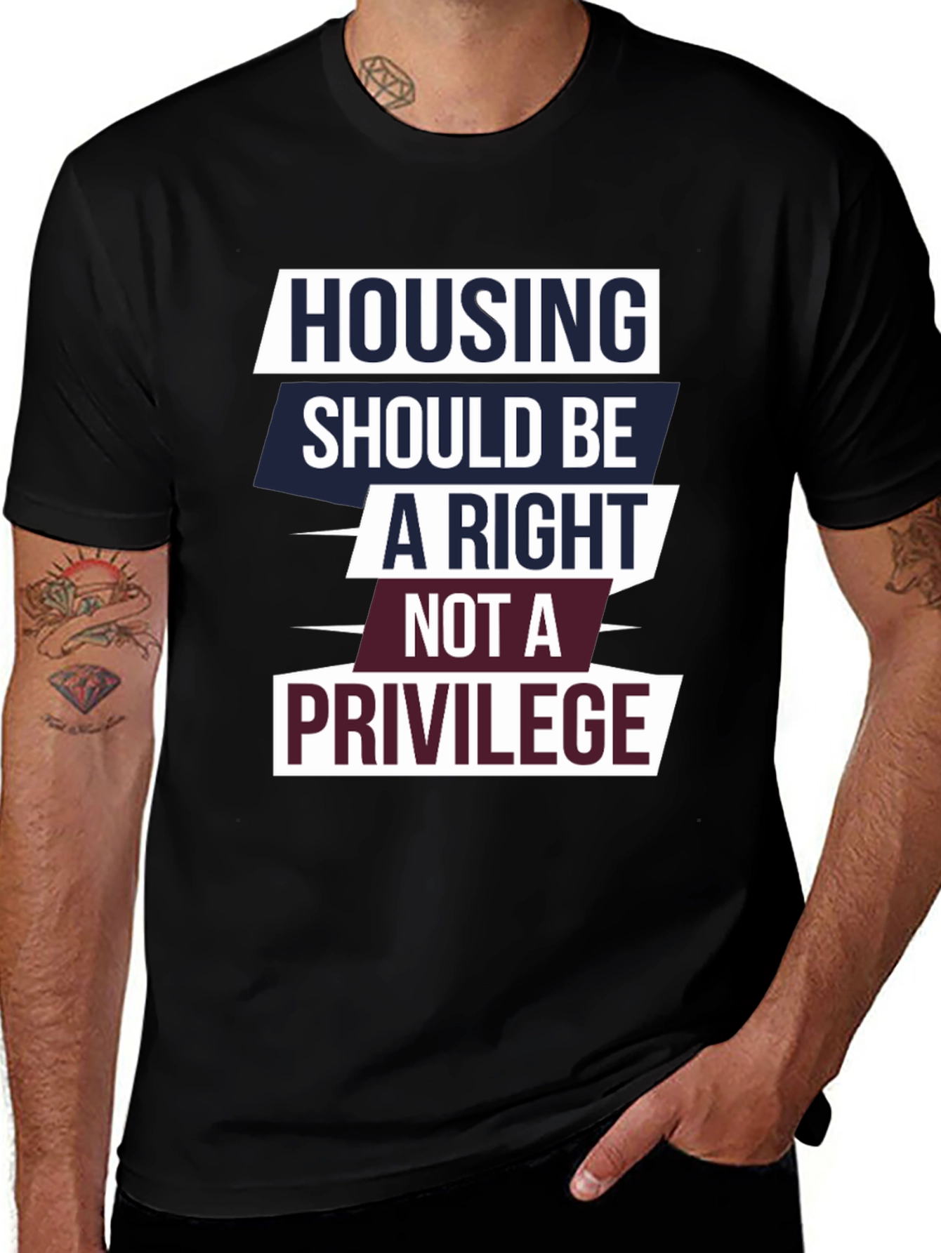 Variant 15 of Housing Is A Right Graphic T-Shirt