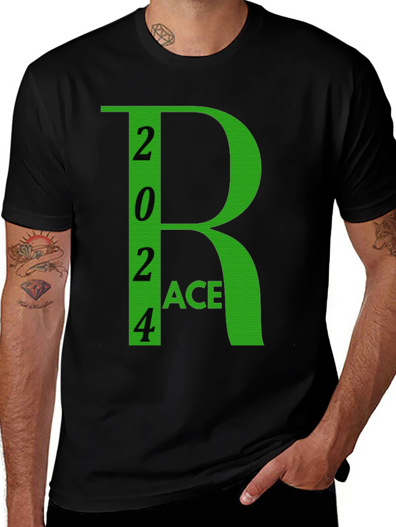 Variant 23 of 2024 Race Black Cotton Graphic Tee