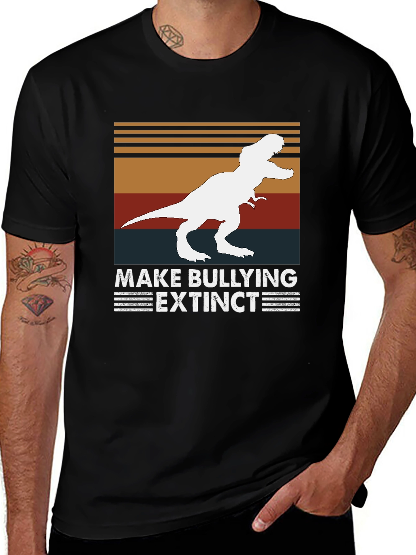Variant 18 of Make Bullying Extinct T-Shirt Dinosaur Tee