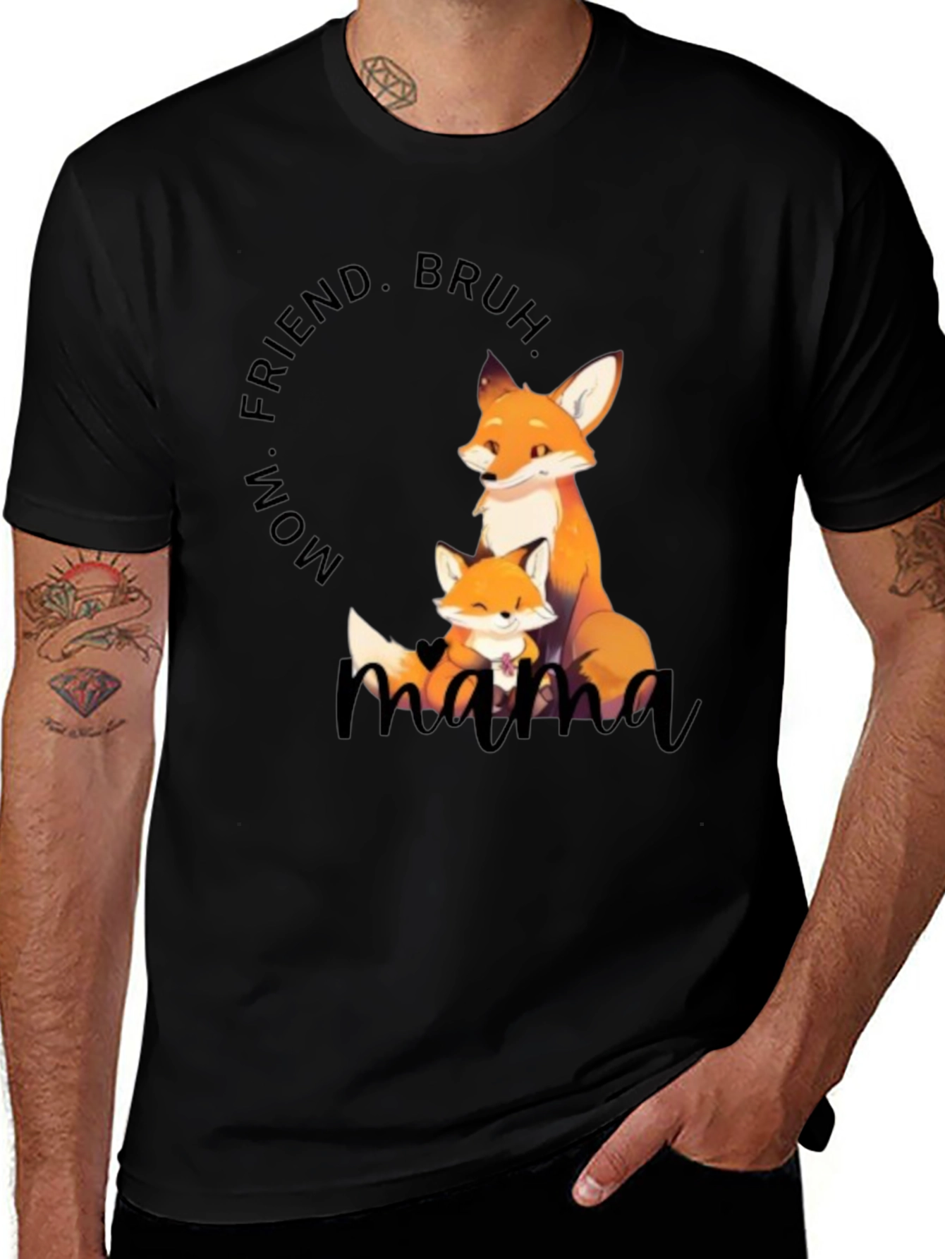 Variant 22 of Mama Fox Graphic Tee - Cute Mother's Day Gift