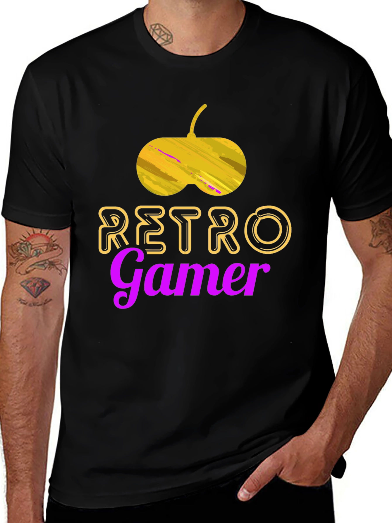 Variant 17 of Retro Gamer Black T-Shirt