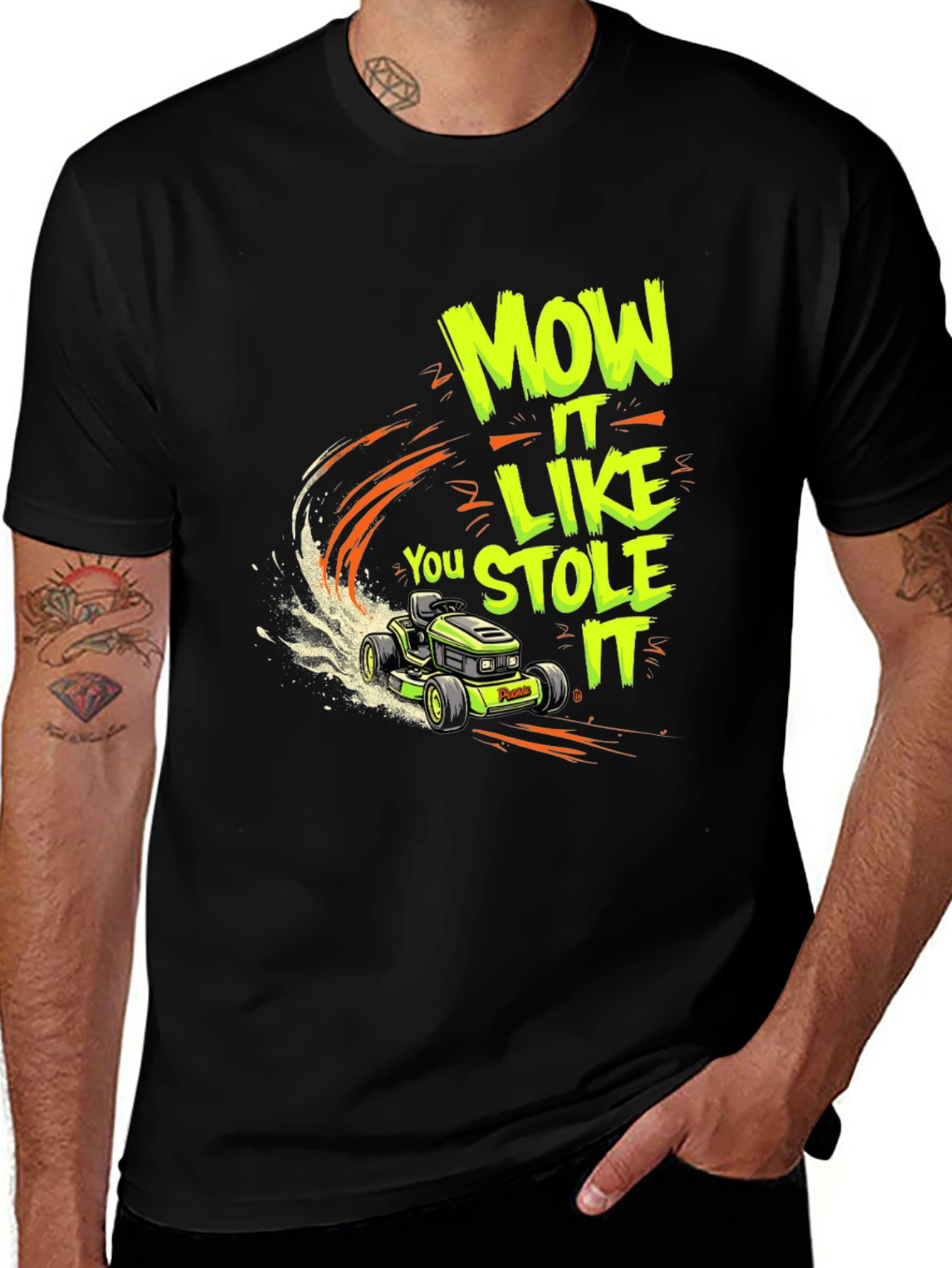 Variant 23 of Mow It Like You Stole It Black T-Shirt