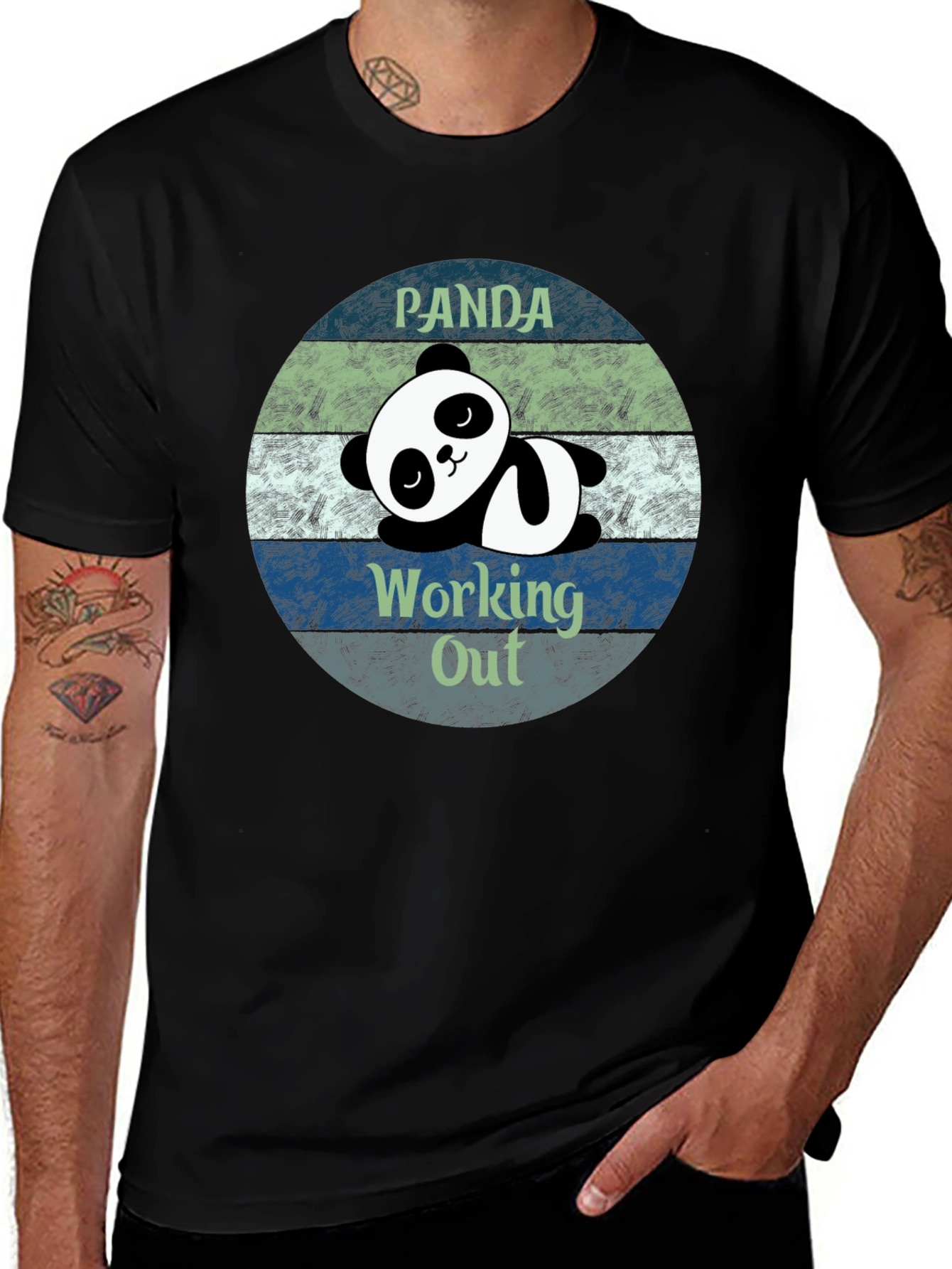 Variant 19 of Panda Working Out Funny T-Shirt