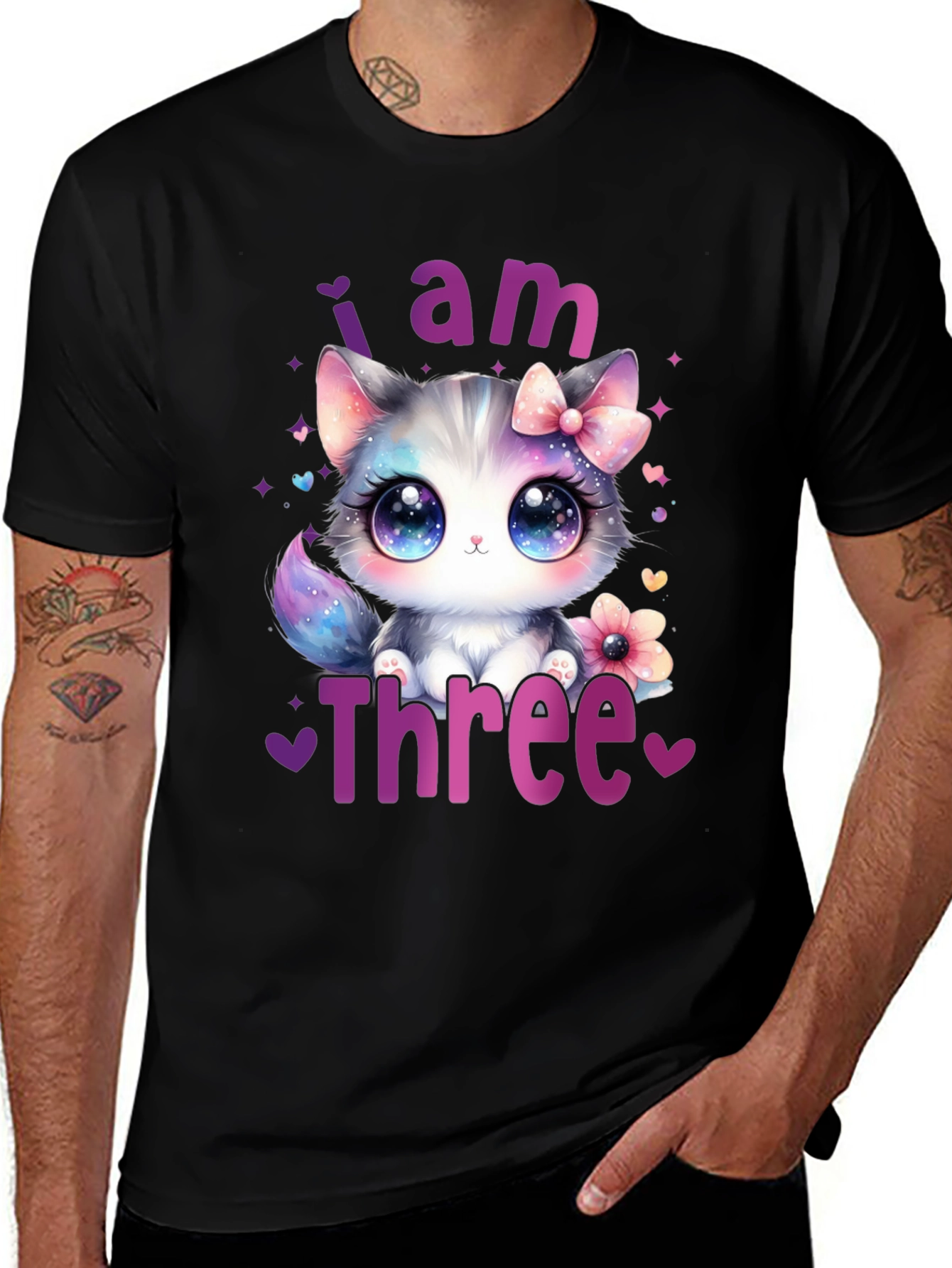 Variant 17 of I Am Three Birthday Cat T-Shirt