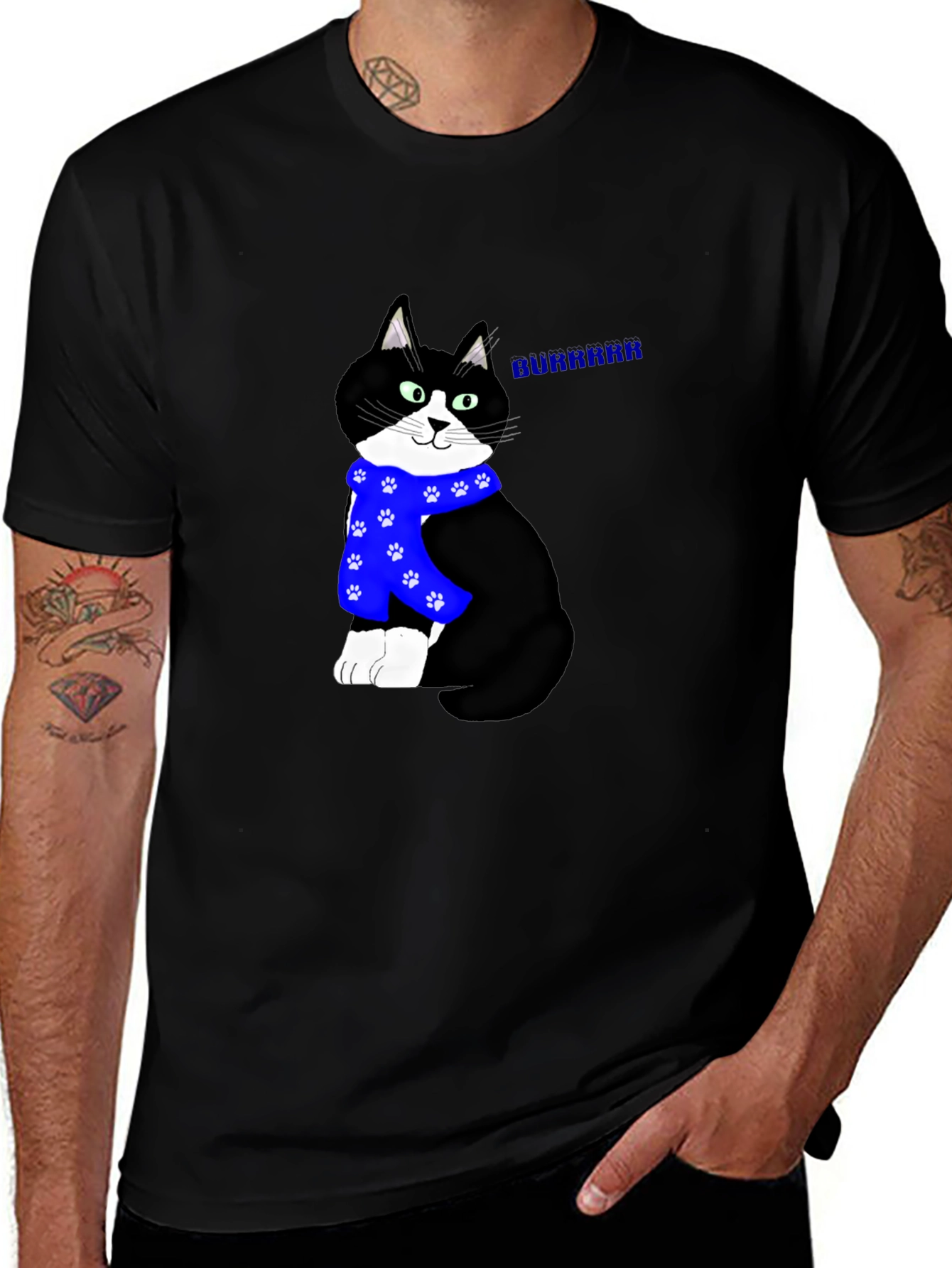 Variant 24 of Cat with Scarf Graphic T-Shirt