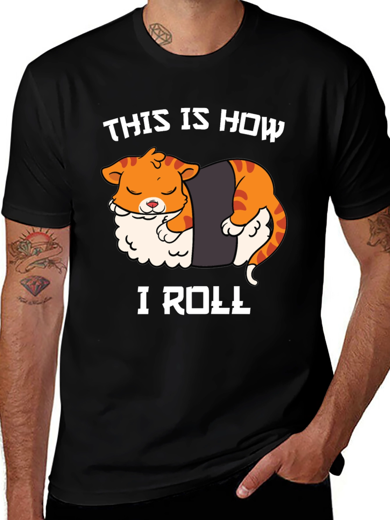Variant 10 of Sushi Cat T-Shirt - This Is How I Roll
