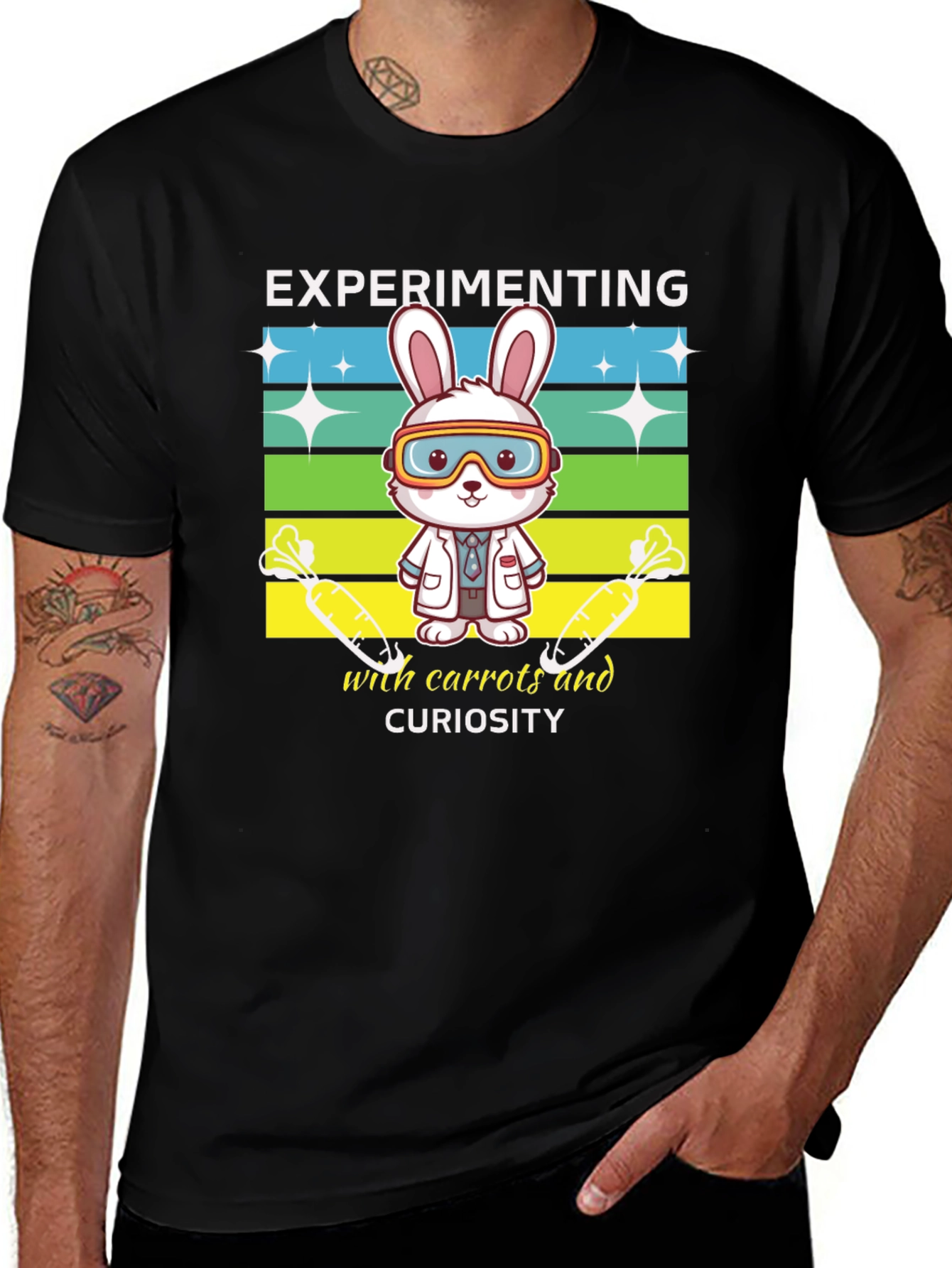 Variant 29 of Experimenting Rabbit T-Shirt - Science & Curiosity