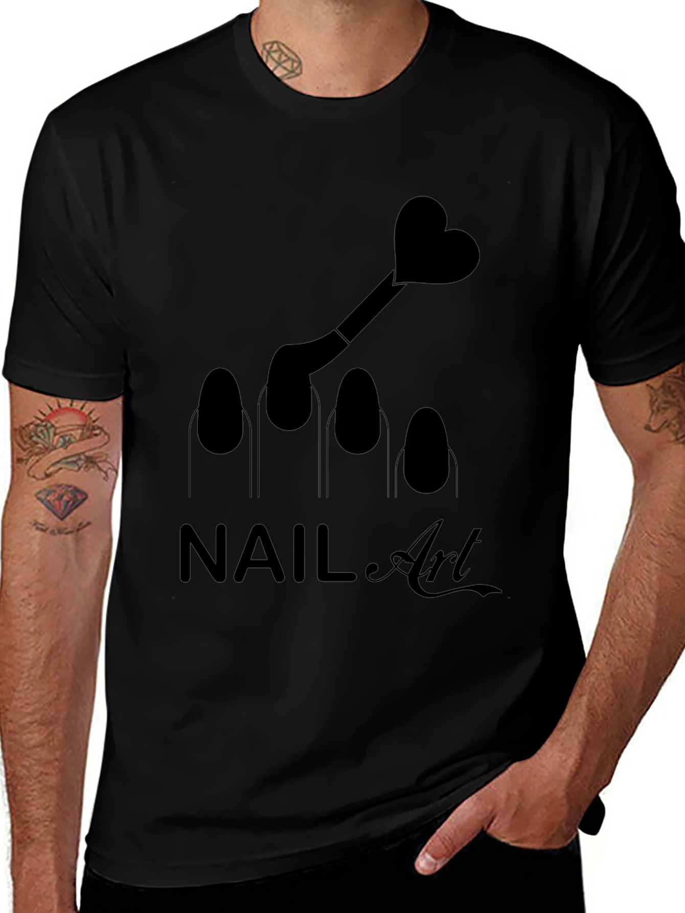 Variant 26 of Nail Art T-Shirt - Unique Design for Beauty Lovers
